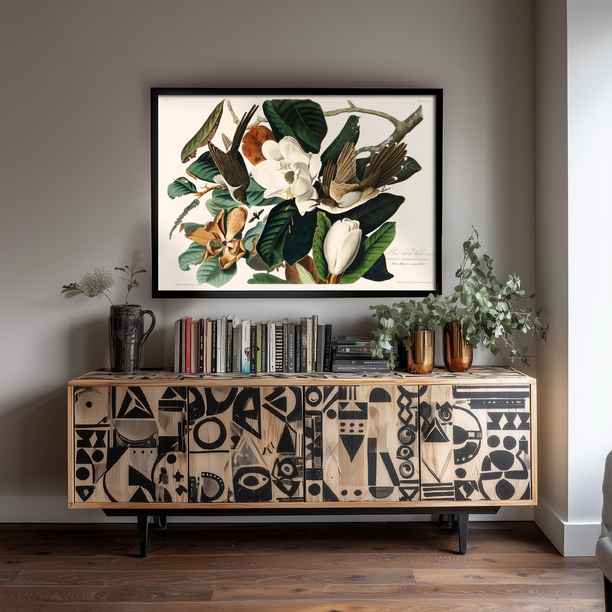 Black-billed Cuckoo Art Print - John James Audubon Poster - Birds of America Vintage Illustration