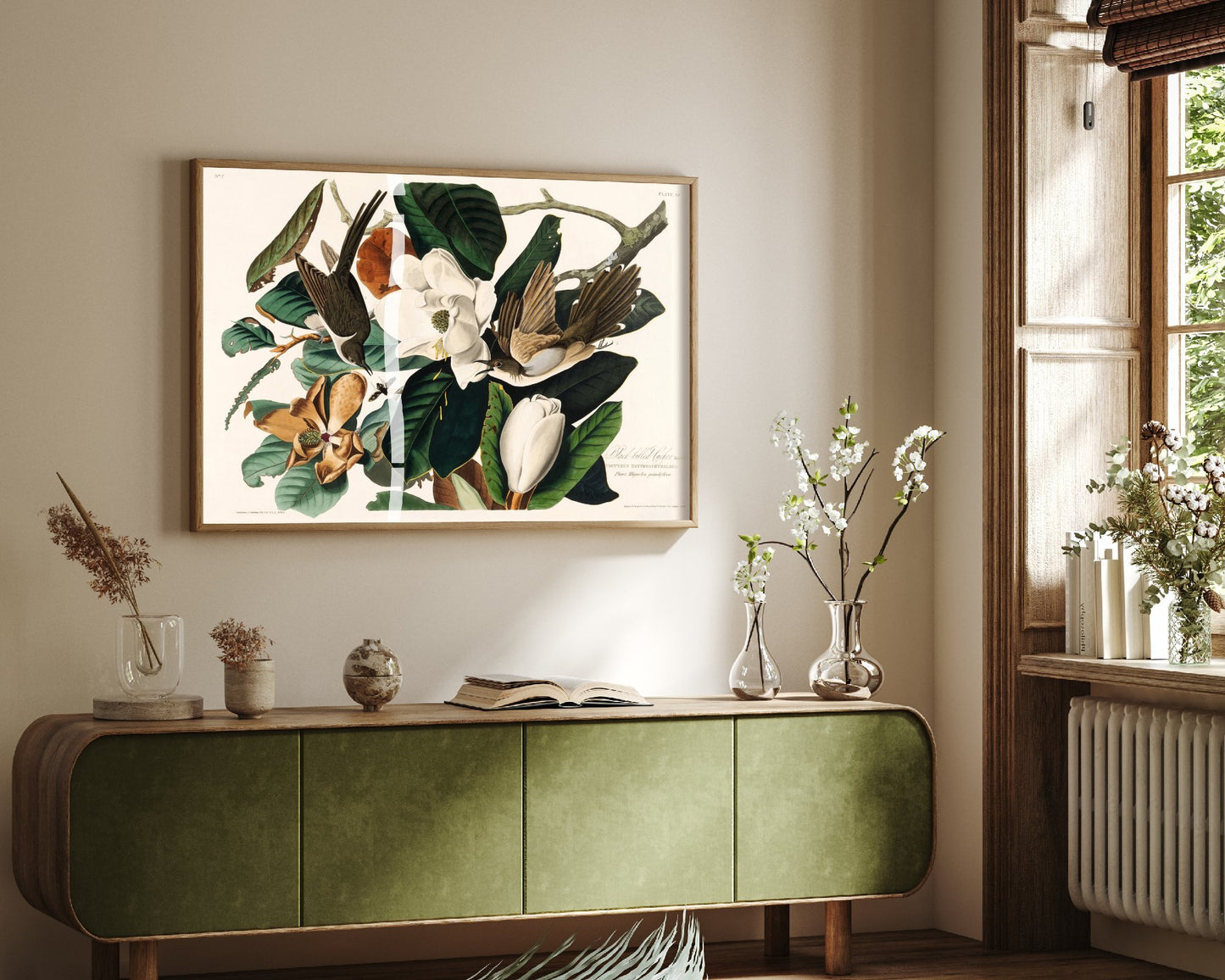 Black-billed Cuckoo Art Print - John James Audubon Poster - Birds of America Vintage Illustration