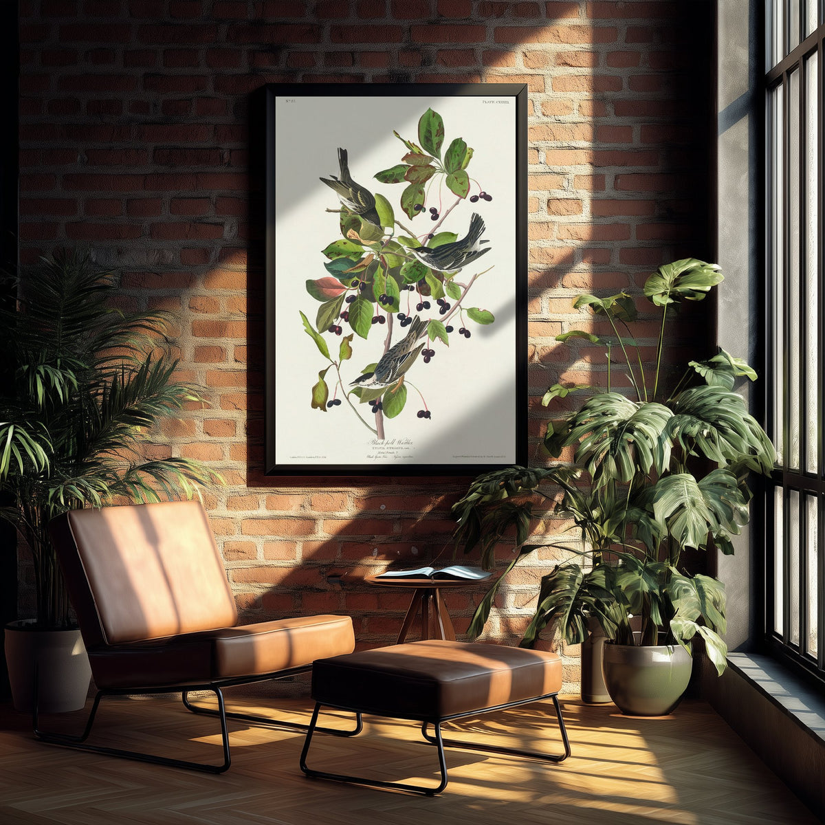 Blackpoll Warbler Art Print - John James Audubon Poster - Birds of America Vintage Illustration