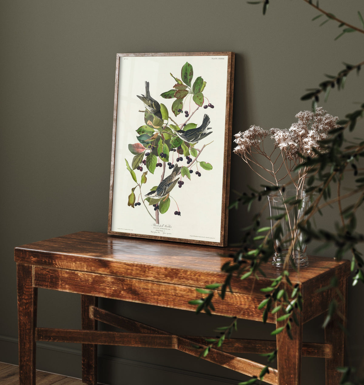 Blackpoll Warbler Art Print - John James Audubon Poster - Birds of America Vintage Illustration