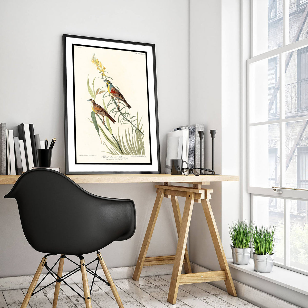 Dickcissel Art Print - John James Audubon Poster - Birds of America Vintage Illustration