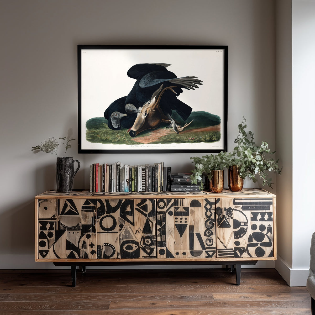 Black Vulture Art Print - John James Audubon Poster - Birds of America Vintage Illustration