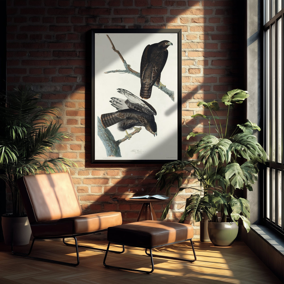 Harlan's Hawk Art Print - John James Audubon Poster - Birds of America Vintage Illustration