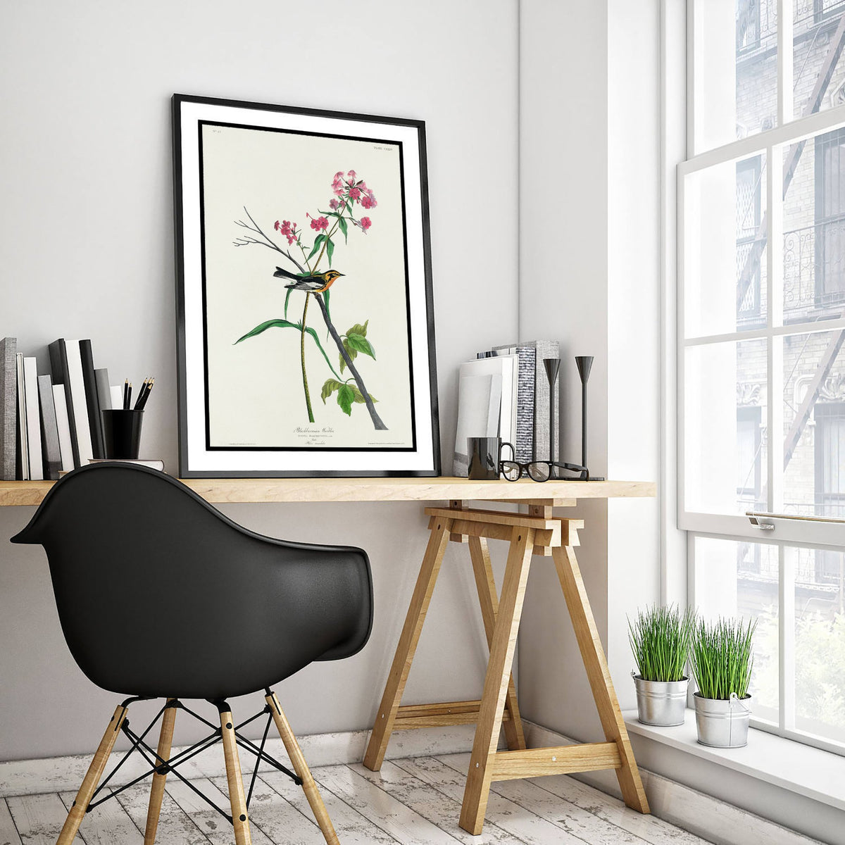 Blackburnian Warbler Art Print - John James Audubon Poster - Birds of America Vintage Illustration