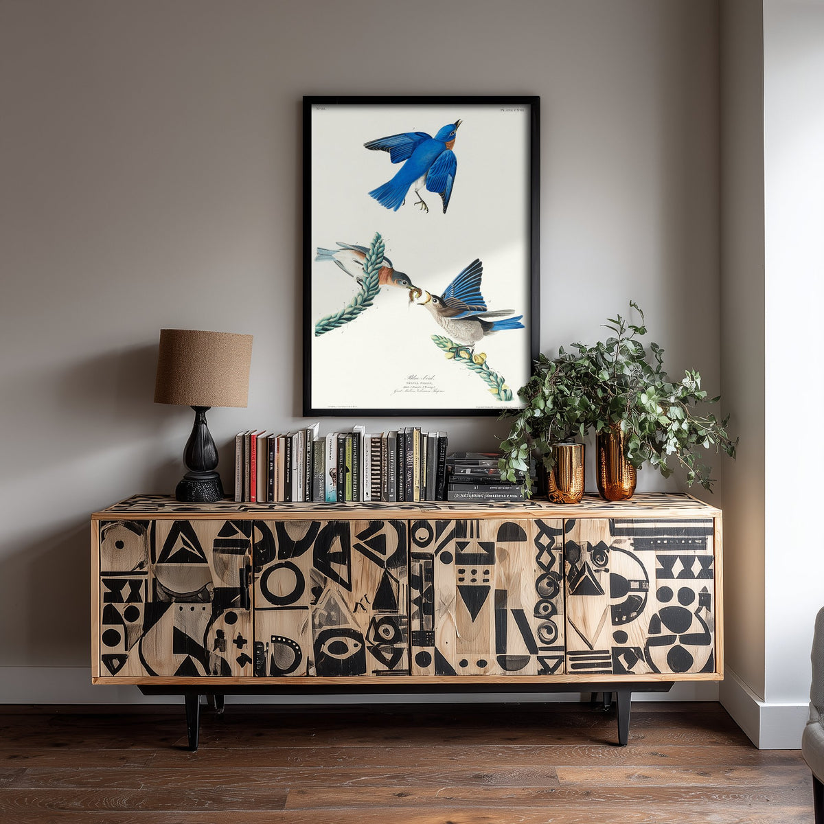 Eastern Bluebird Art Print - John James Audubon Poster - Birds of America Vintage Illustration