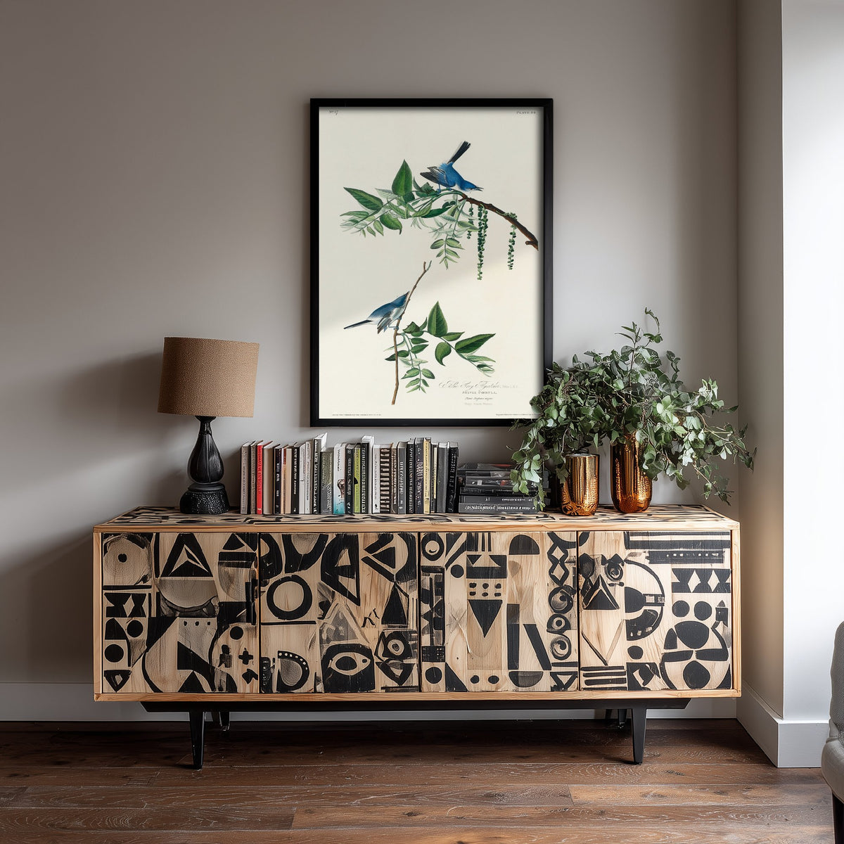 Blue-grey Gnatcatcher Art Print - John James Audubon Poster - Birds of America Vintage Illustration