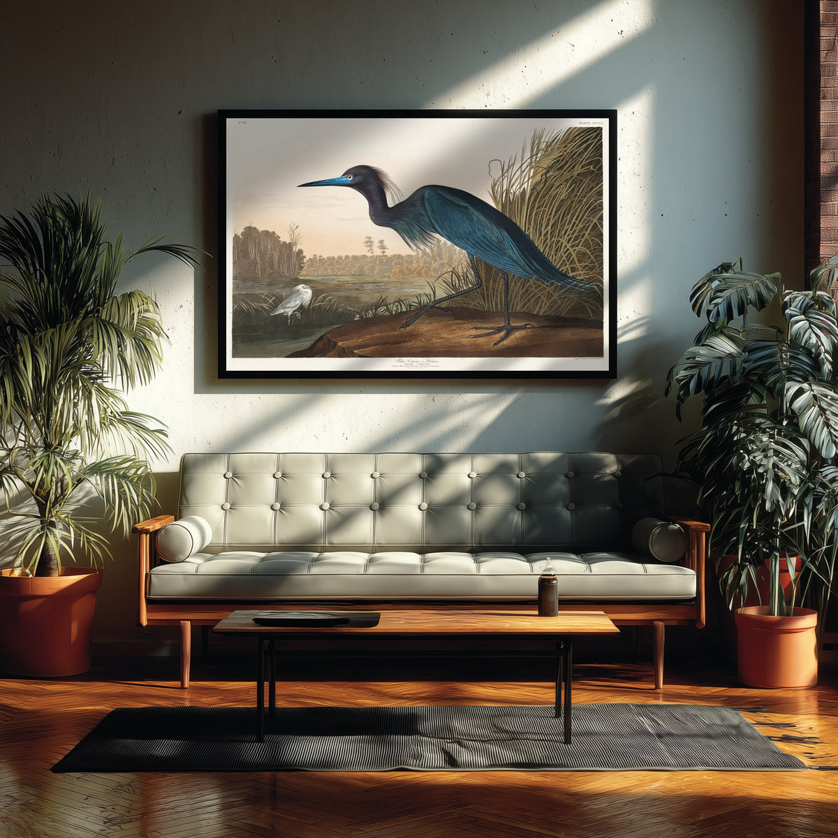 Little Blue Heron Art Print - John James Audubon Poster - Birds of America Vintage Illustration