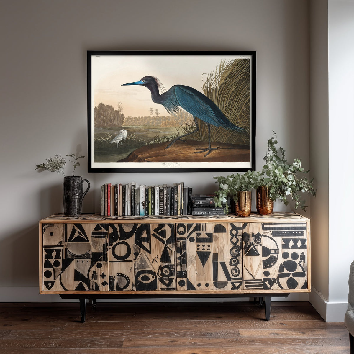 Little Blue Heron Art Print - John James Audubon Poster - Birds of America Vintage Illustration