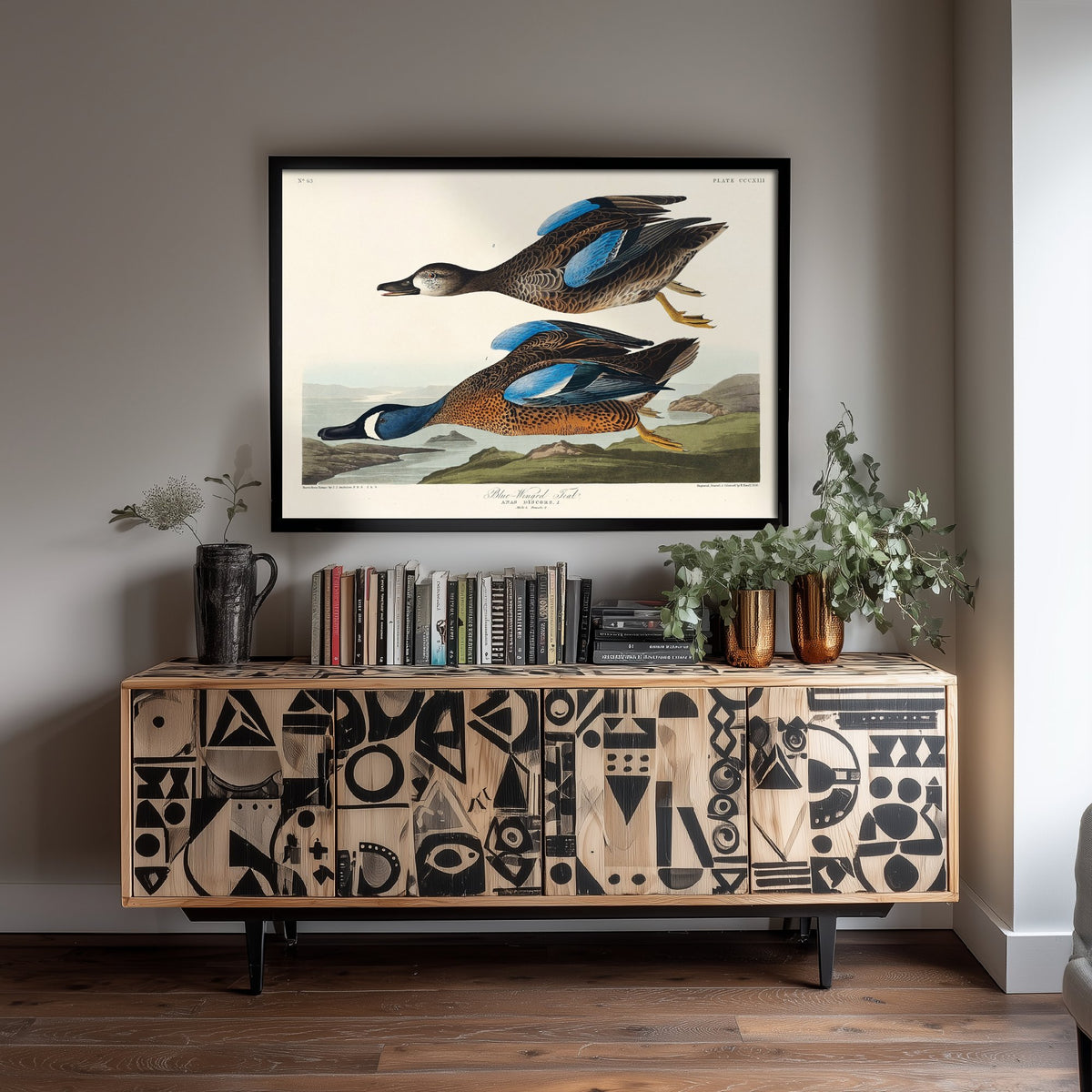 Blue-winged Teal Art Print - John James Audubon Poster - Birds of America Vintage Illustration