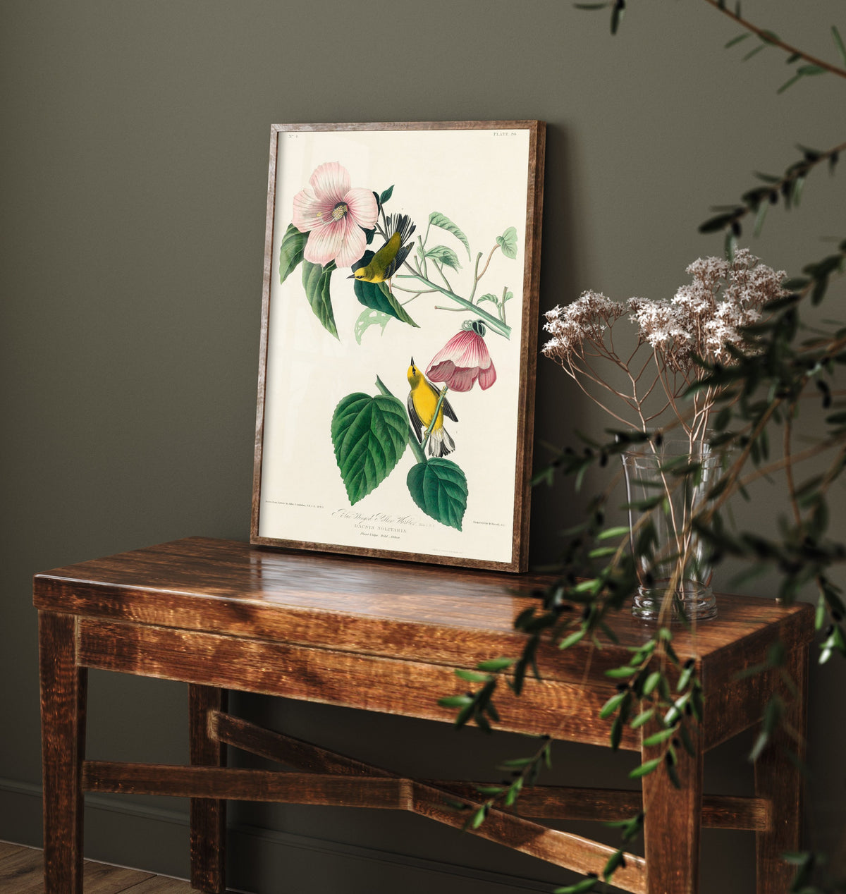Blue-winged Warbler Art Print - John James Audubon Poster - Birds of America Vintage Illustration