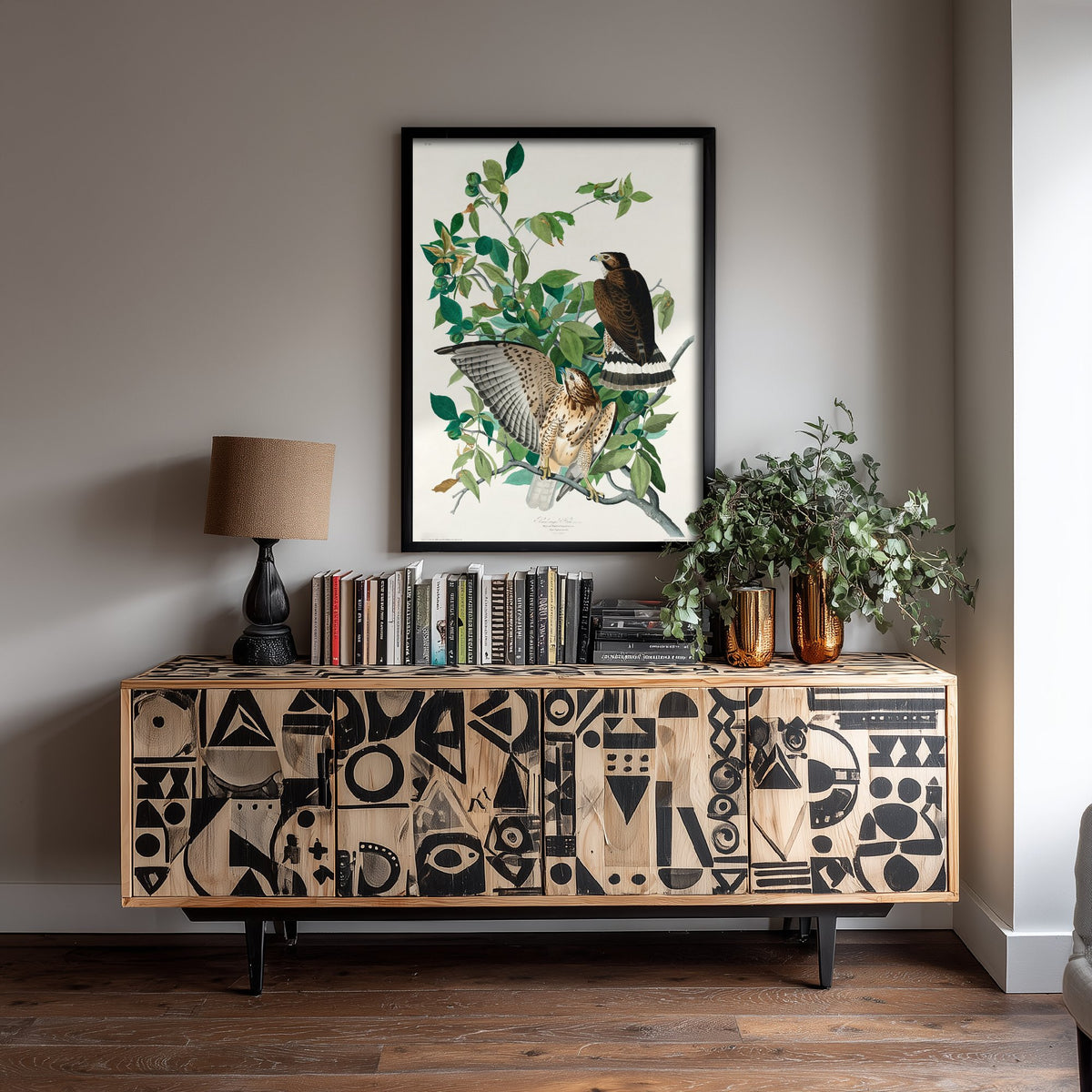 Broad-winged Hawk Art Print - John James Audubon Poster - Birds of America Vintage Illustration