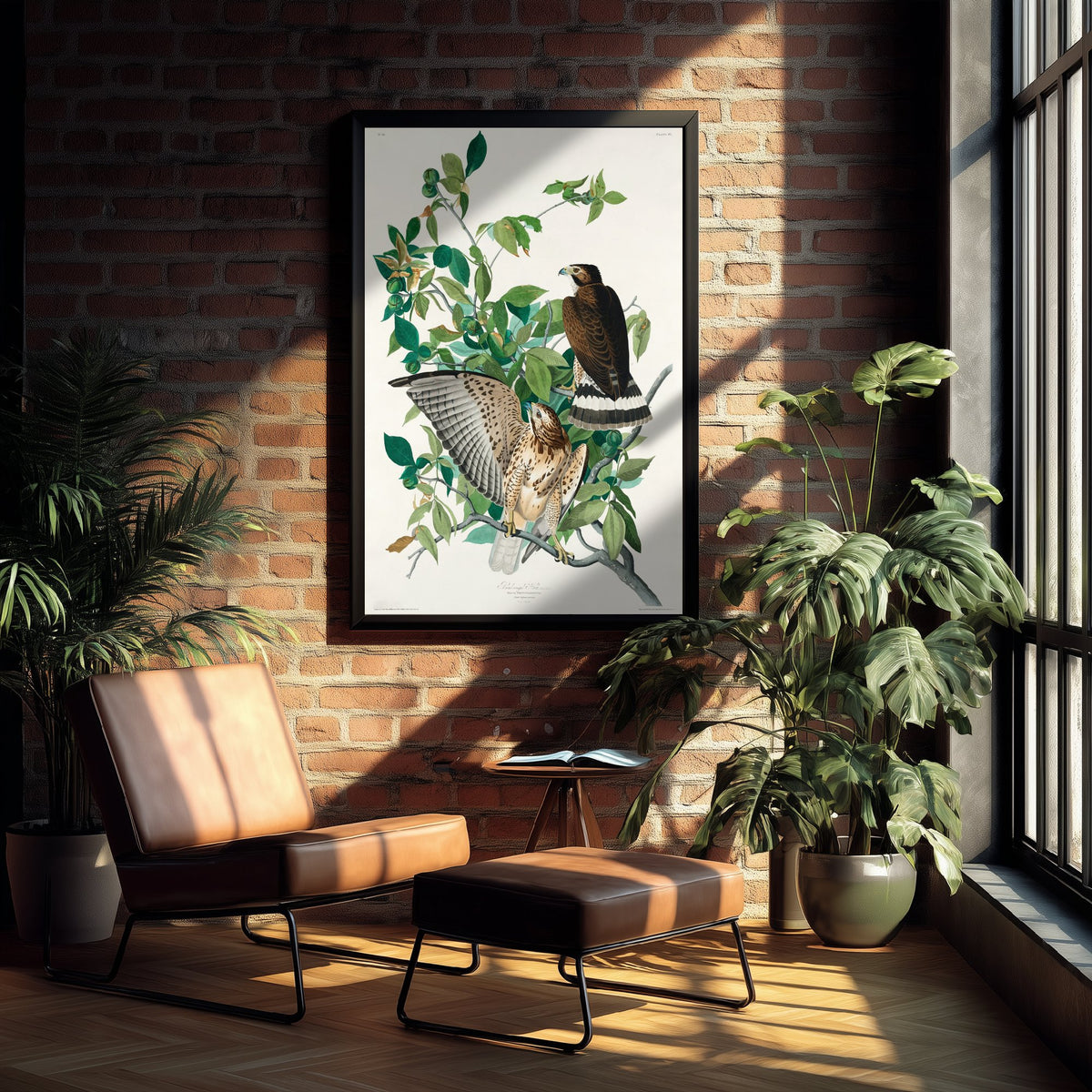 Broad-winged Hawk Art Print - John James Audubon Poster - Birds of America Vintage Illustration