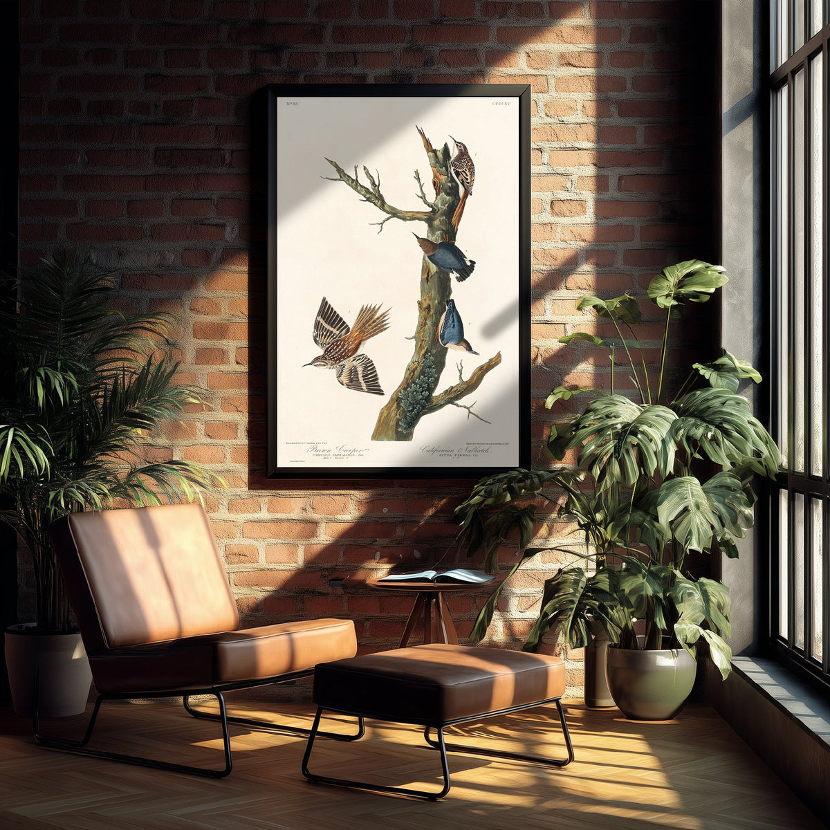 Brown Creeper Art Print - John James Audubon Poster - Birds of America Vintage Illustration