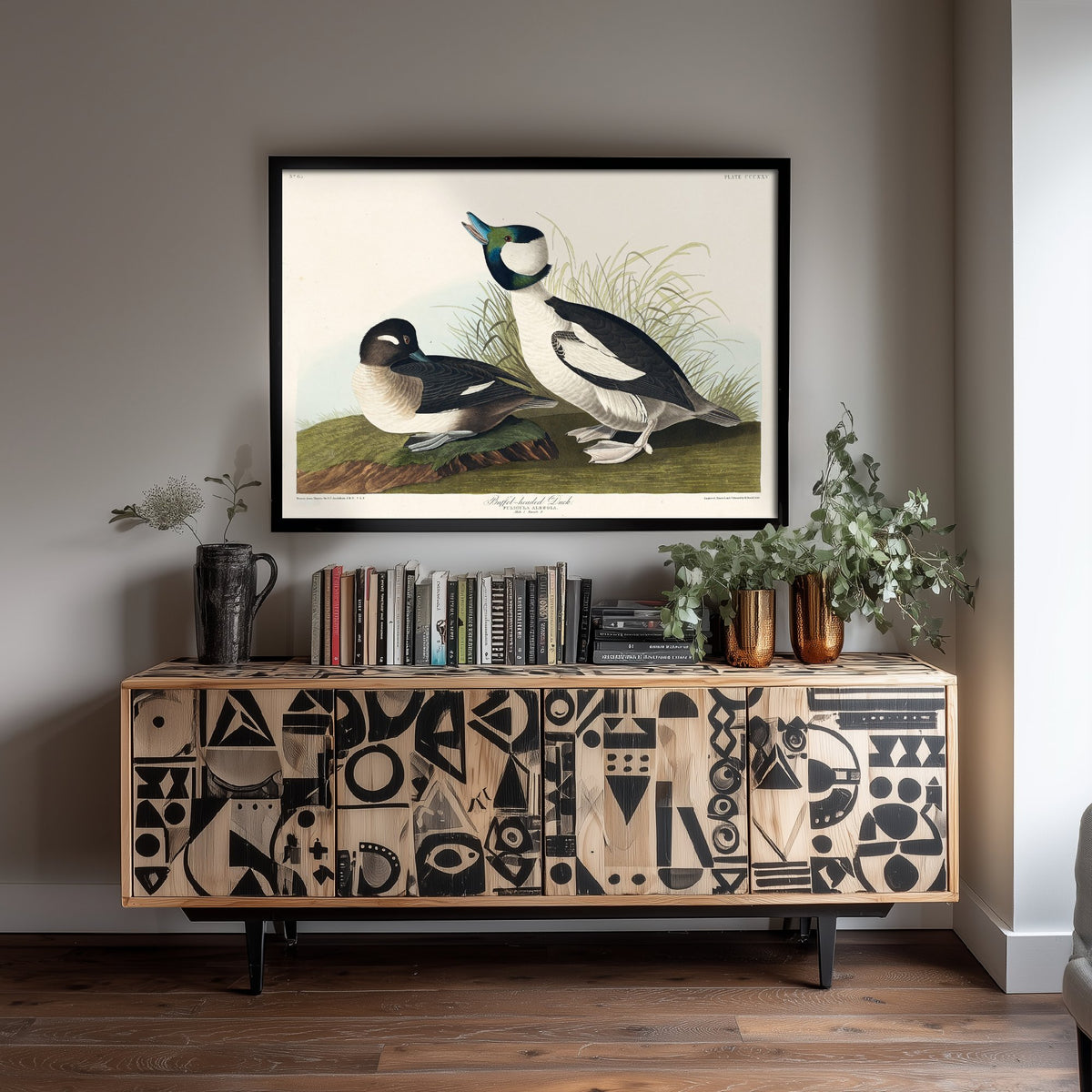 Bufflehead Duck Art Print - John James Audubon Poster - Birds of America Vintage Illustration