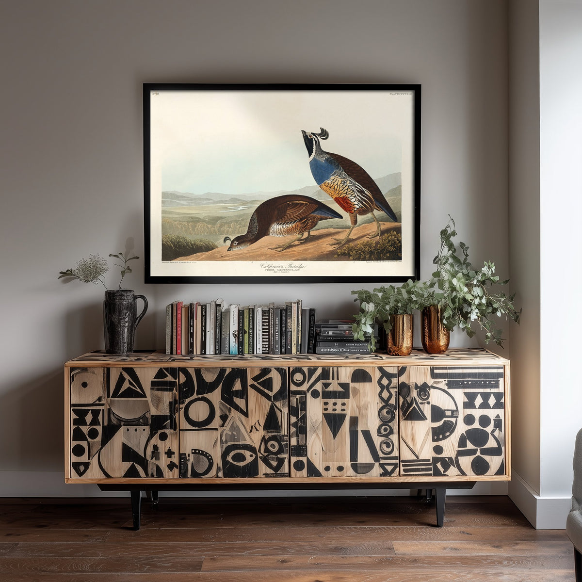 California Quail Art Print - John James Audubon Poster - Birds of America Vintage Illustration