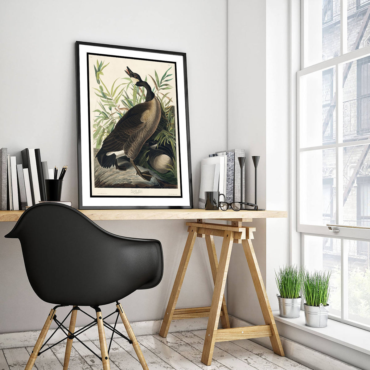 Canada Goose Art Print - John James Audubon Poster - Birds of America Vintage Illustration