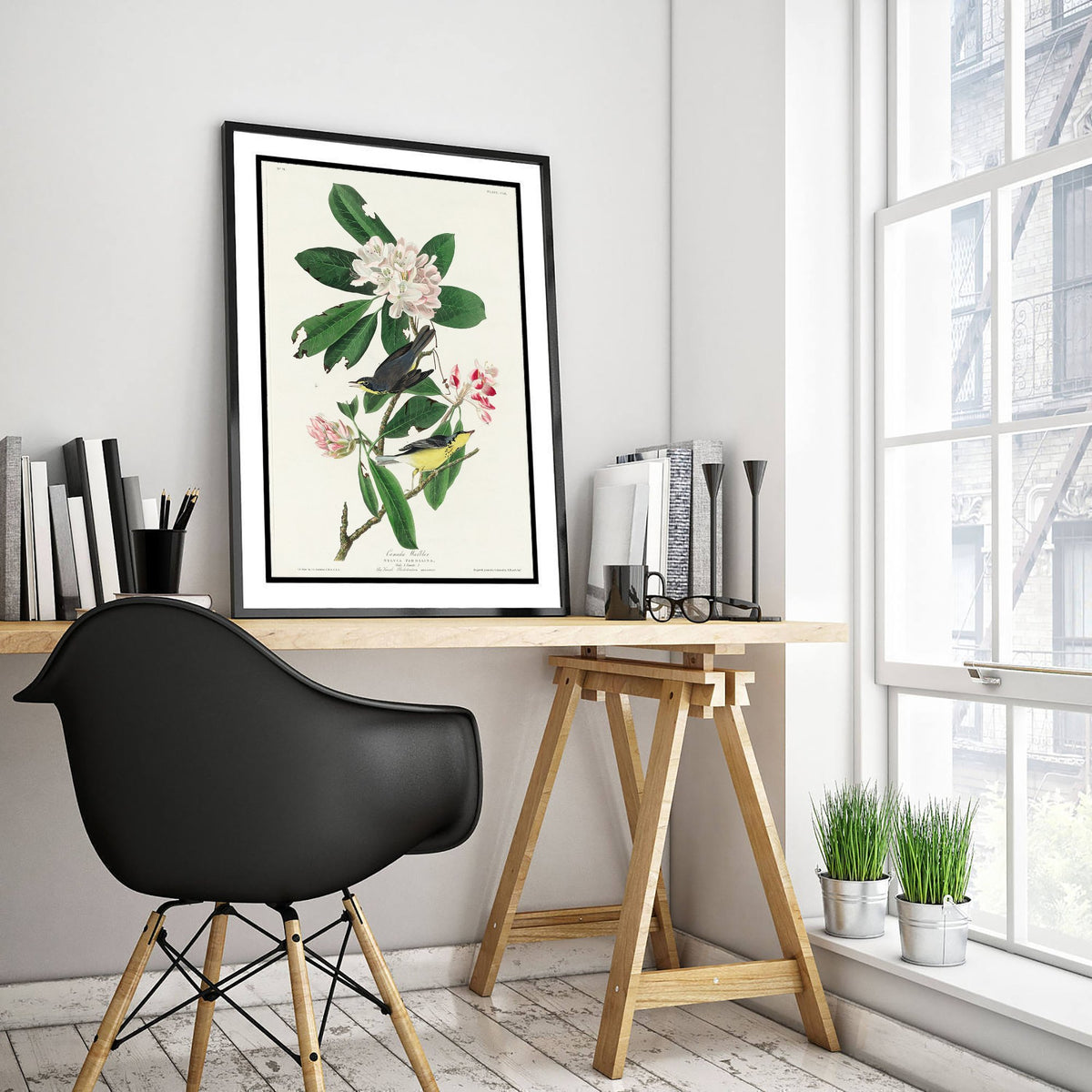 Canada Warbler Art Print - John James Audubon Poster - Birds of America Vintage Illustration