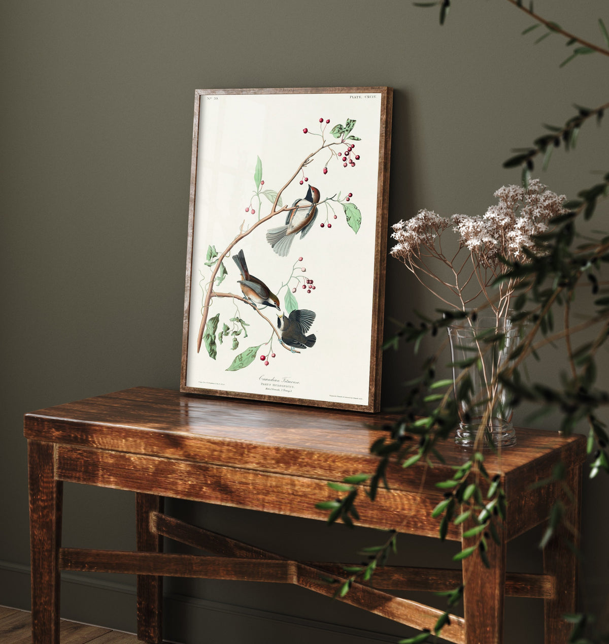 Boreal Chickadee Art Print - John James Audubon Poster - Birds of America Vintage Illustration