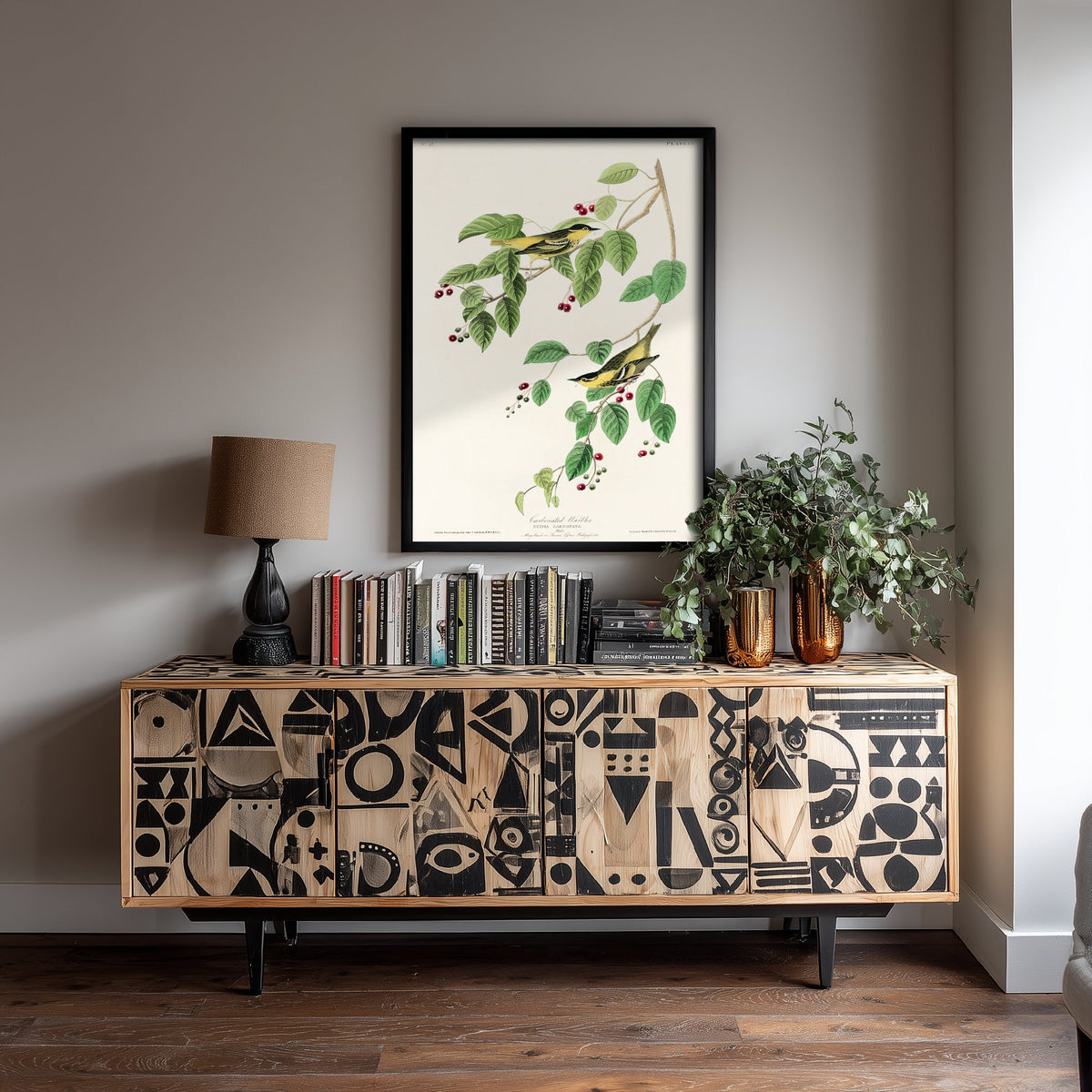 Carbonated Warbler Art Print - John James Audubon Poster - Birds of America Vintage Illustration