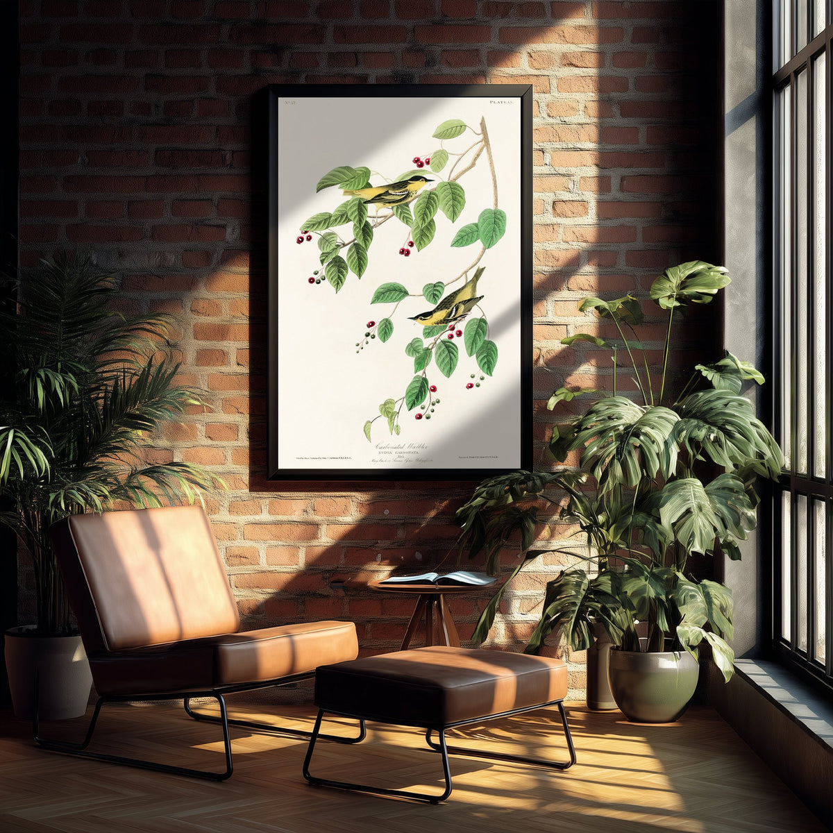 Carbonated Warbler Art Print - John James Audubon Poster - Birds of America Vintage Illustration