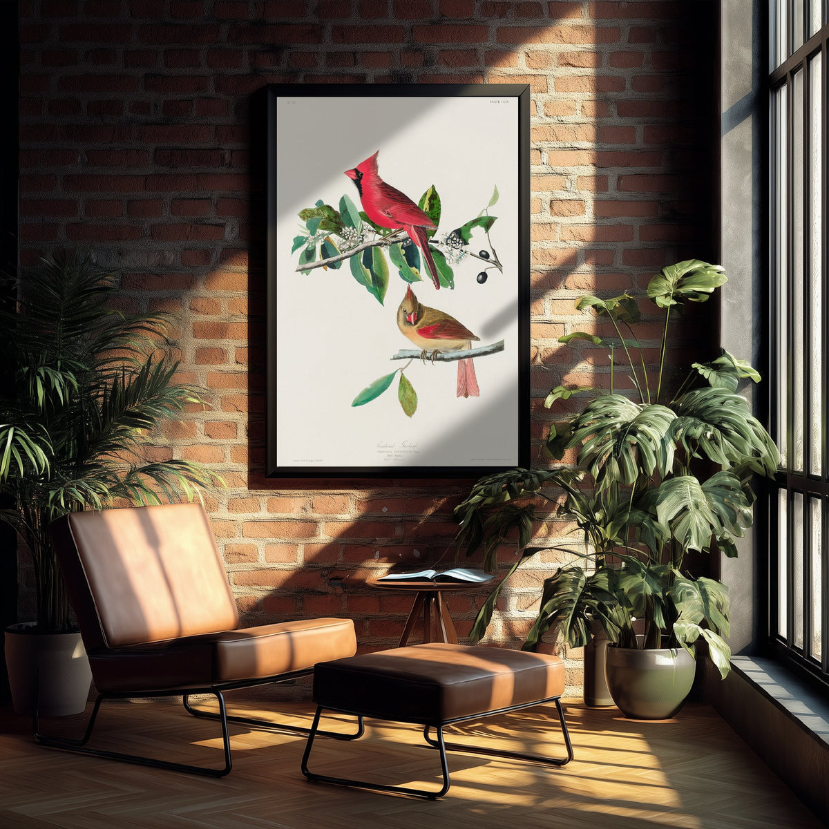 Northern Cardinal Art Print - John James Audubon Poster - Birds of America Vintage Illustration