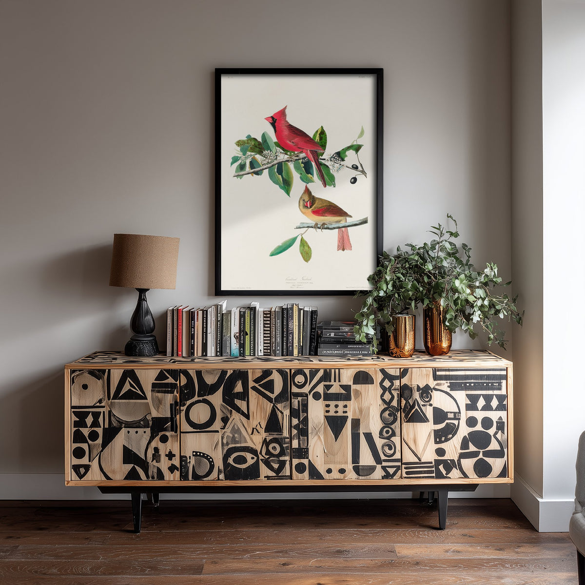 Northern Cardinal Art Print - John James Audubon Poster - Birds of America Vintage Illustration