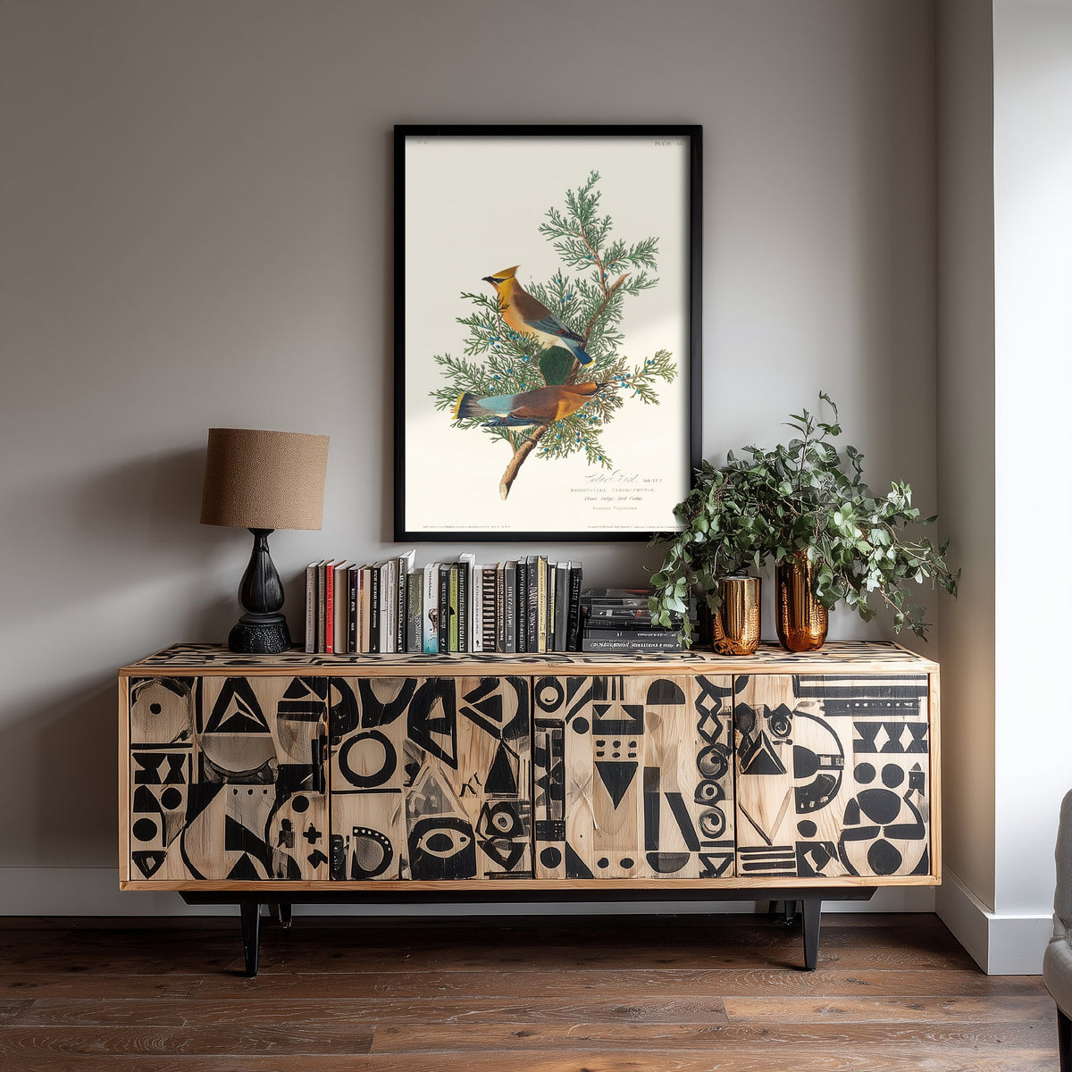 Cedar Waxwing Art Print - John James Audubon Poster - Birds of America Vintage Illustration