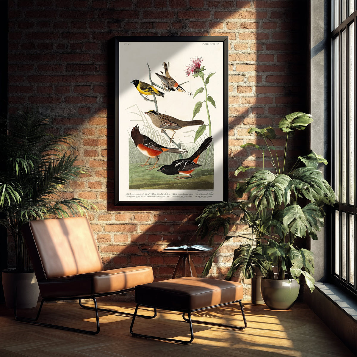 Chestnut-collared Longspur Art Print - John James Audubon Poster - Birds of America Vintage Illustration