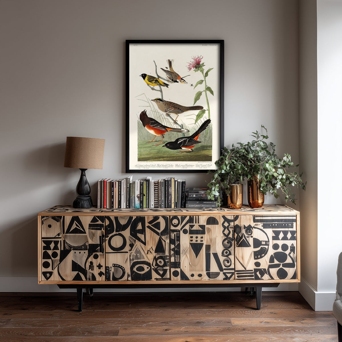 Chestnut-collared Longspur Art Print - John James Audubon Poster - Birds of America Vintage Illustration