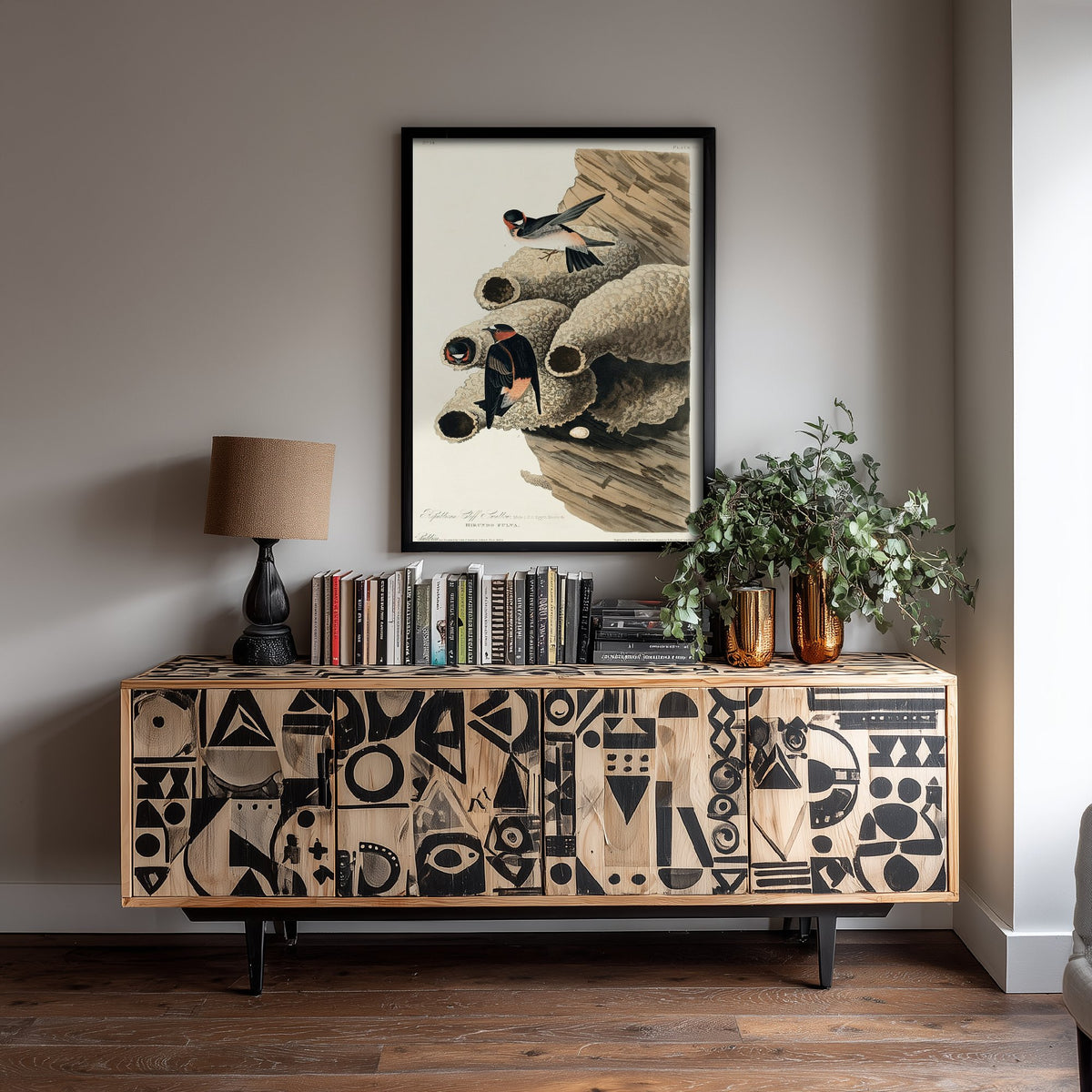 Cliff Swallow Art Print - John James Audubon Poster - Birds of America Vintage Illustration