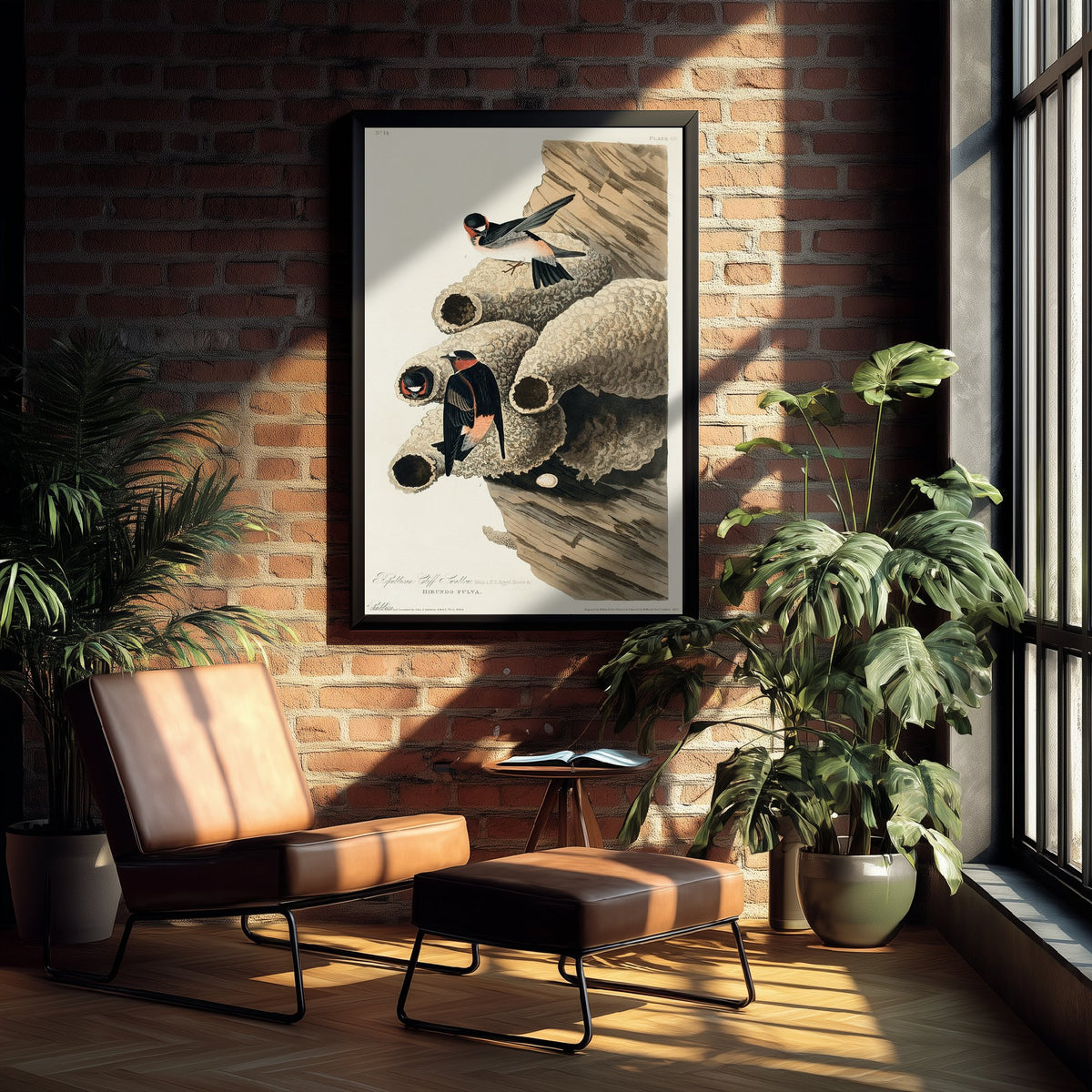 Cliff Swallow Art Print - John James Audubon Poster - Birds of America Vintage Illustration