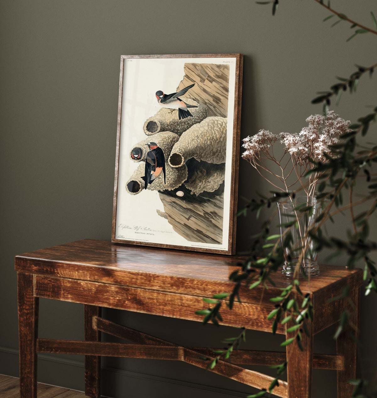 Cliff Swallow Art Print - John James Audubon Poster - Birds of America Vintage Illustration