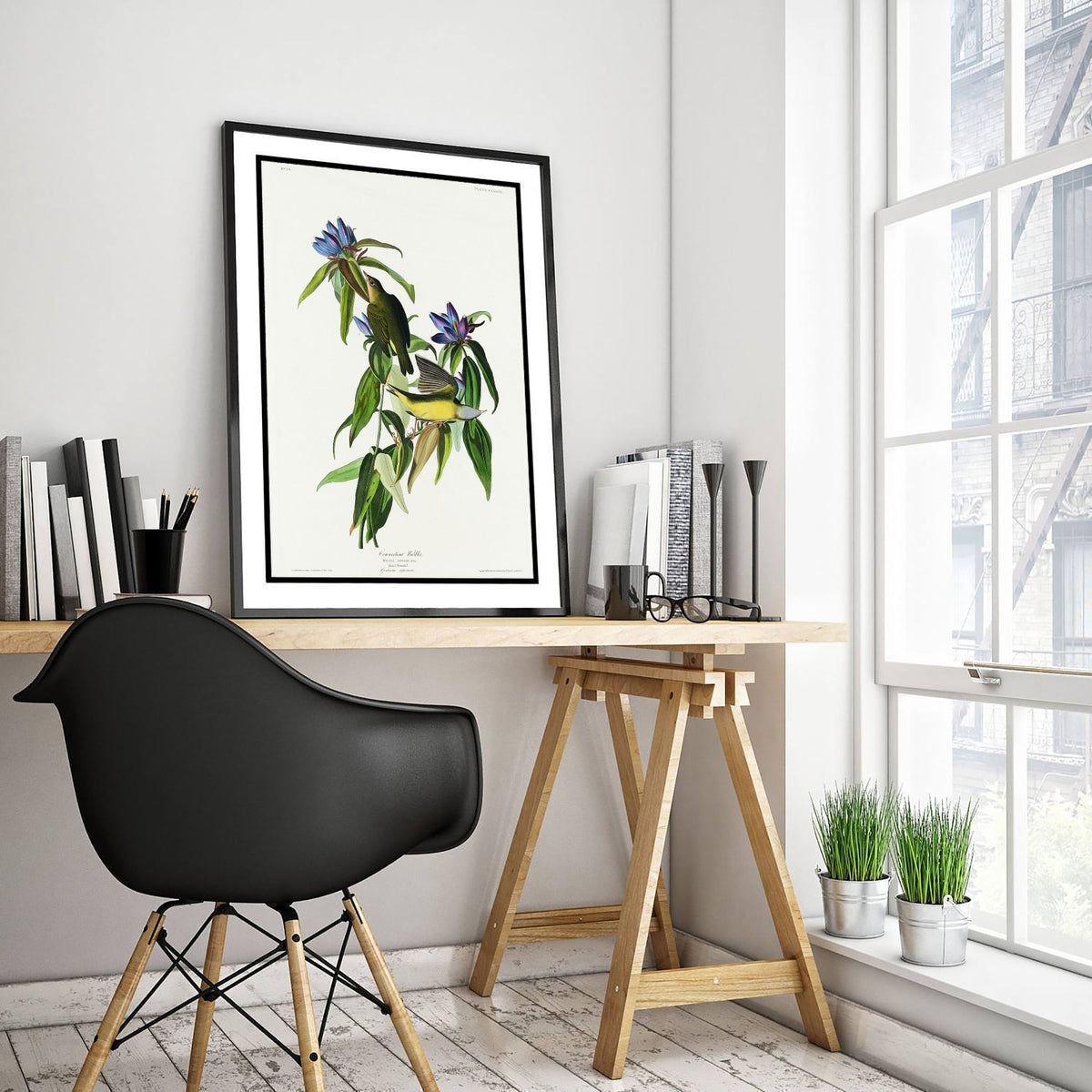 Connecticut Warbler Art Print - John James Audubon Poster - Birds of America Vintage Illustration