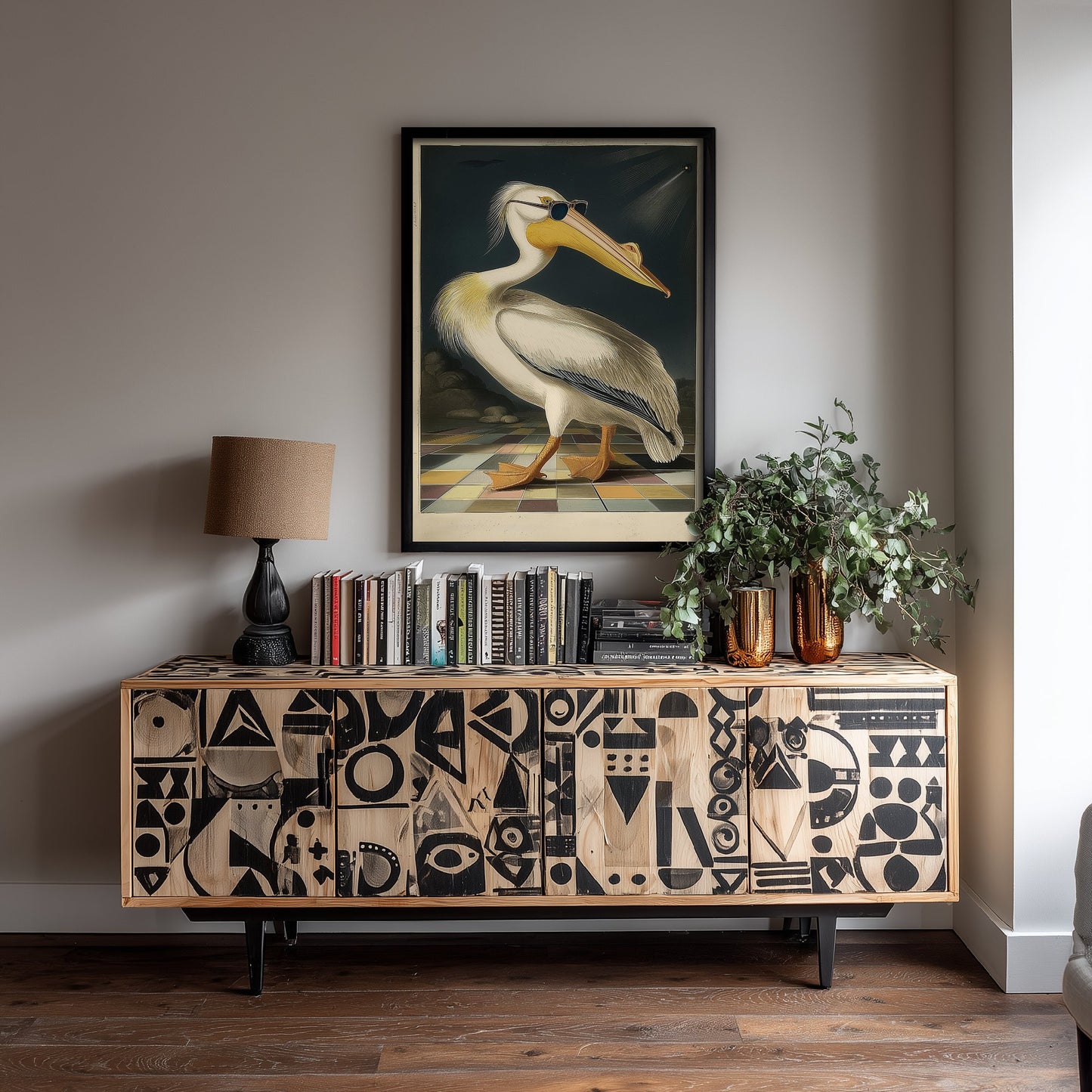 Pelican in Sunglasses Art Print - Funny Bird Poster - Cool Audubon Illustration - Cool Pelican 3/3