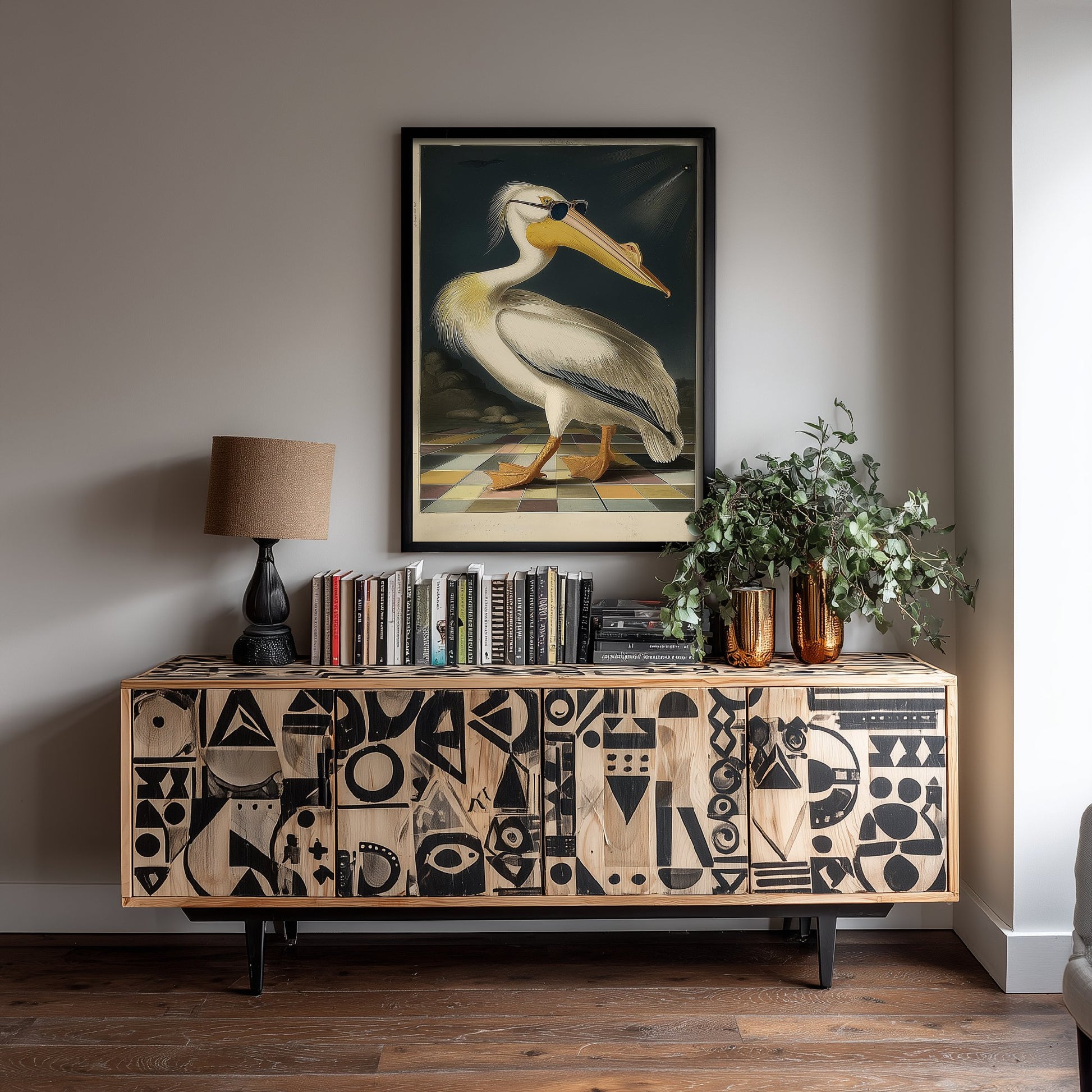 Pelican in Sunglasses Art Print - Funny Bird Poster - Cool Audubon Illustration - Cool Pelican 3/3