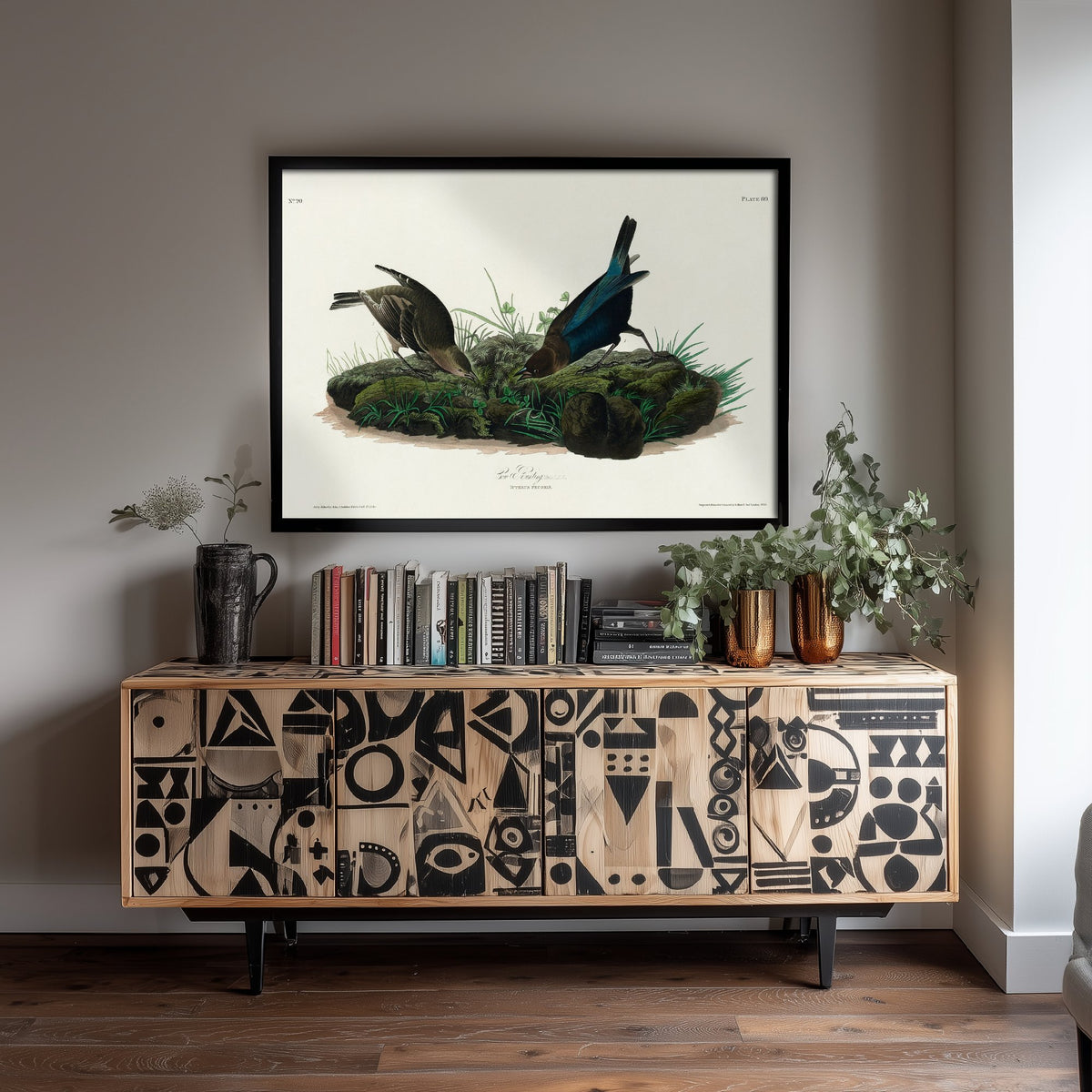 Brown-headed Cowbird Art Print - John James Audubon Poster - Birds of America Vintage Illustration