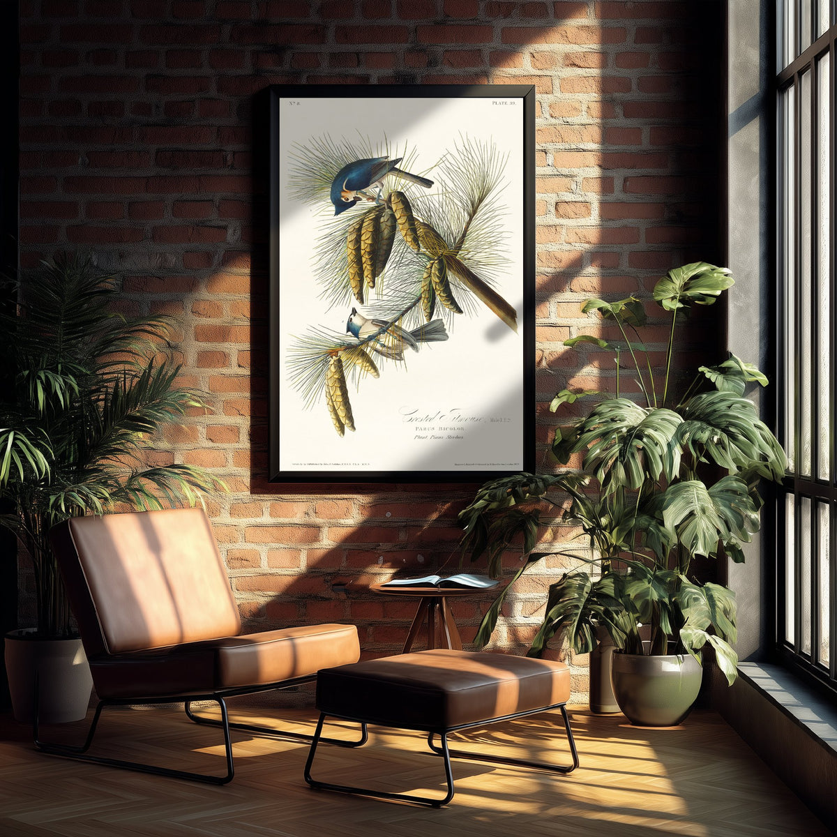 Tufted Titmouse Art Print - John James Audubon Poster - Birds of America Vintage Illustration