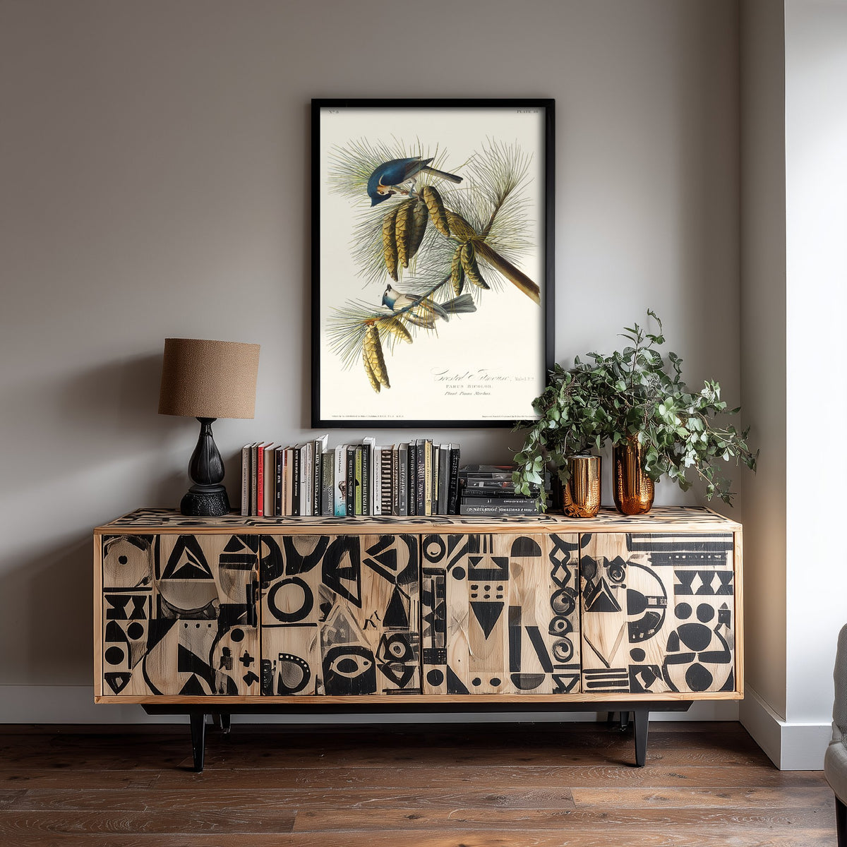 Tufted Titmouse Art Print - John James Audubon Poster - Birds of America Vintage Illustration