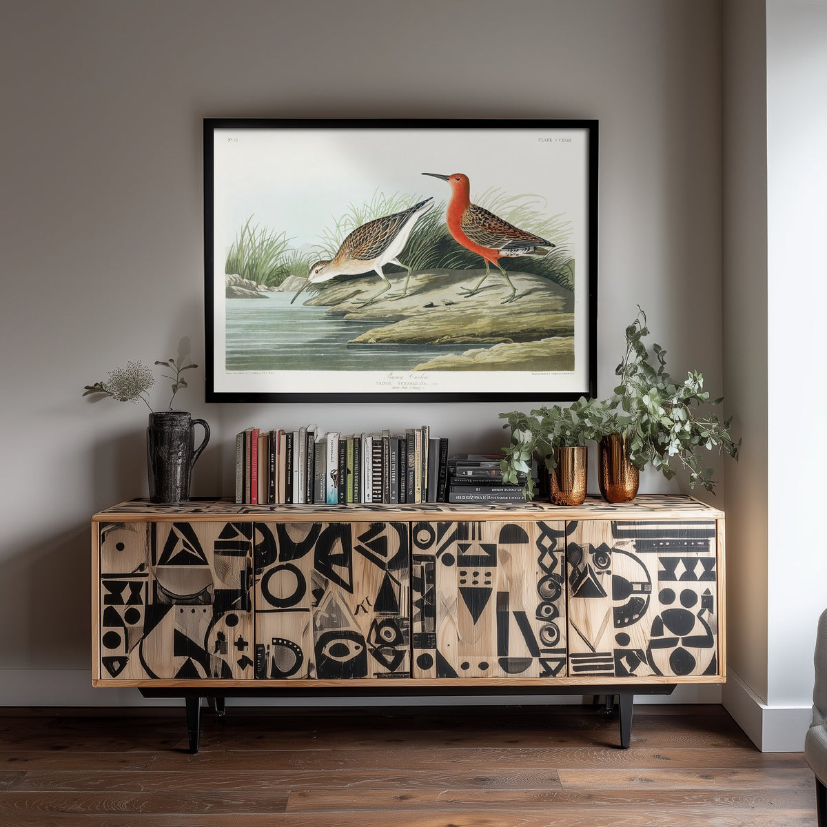 Curlew Sandpiper Art Print - John James Audubon Poster - Birds of America Vintage Illustration