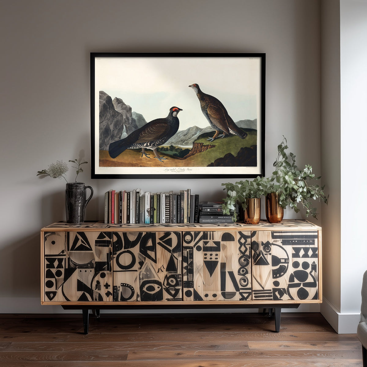 Dusky Grouse Art Print - John James Audubon Poster - Birds of America Vintage Illustration