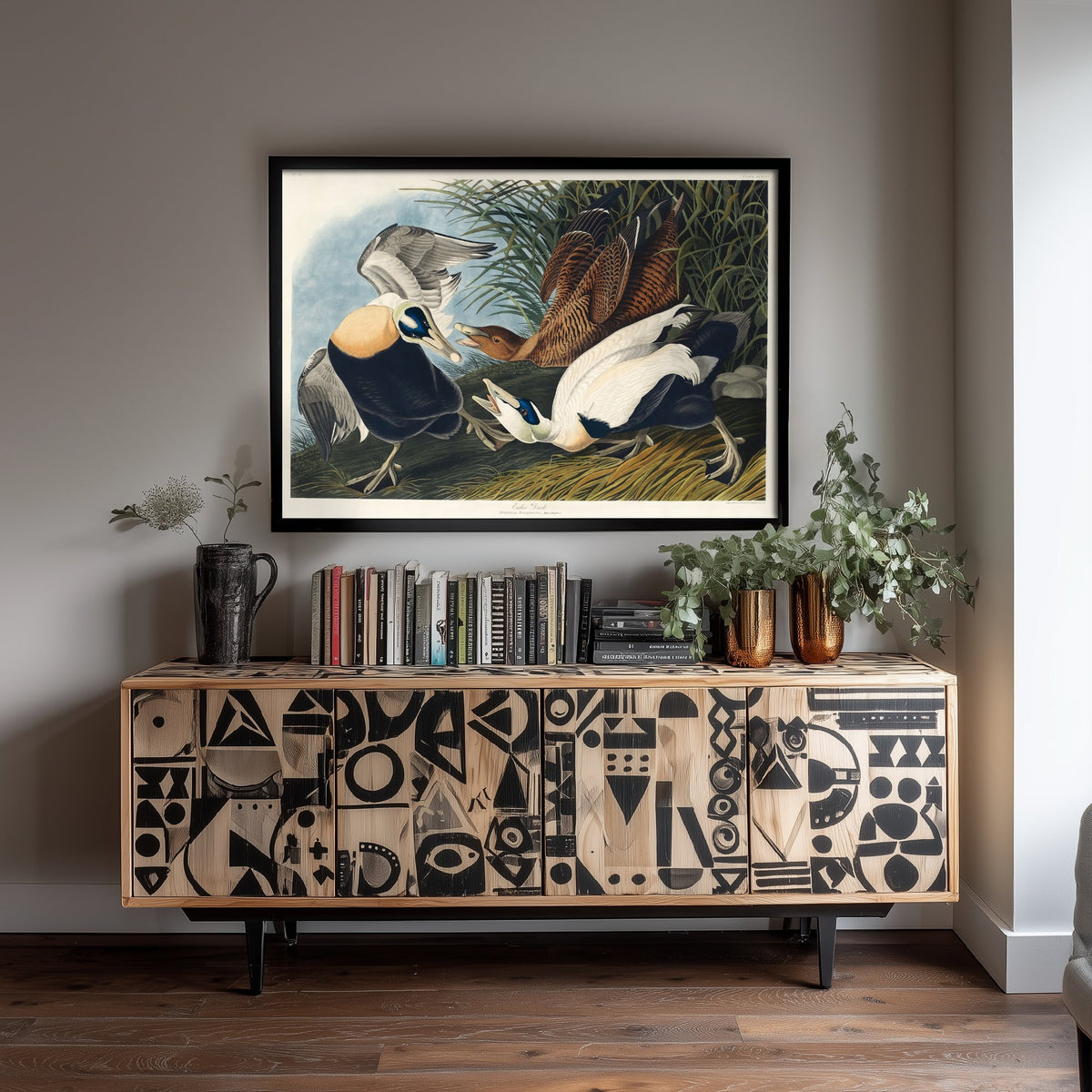 Common Eider Art Print - John James Audubon Poster - Birds of America Vintage Illustration