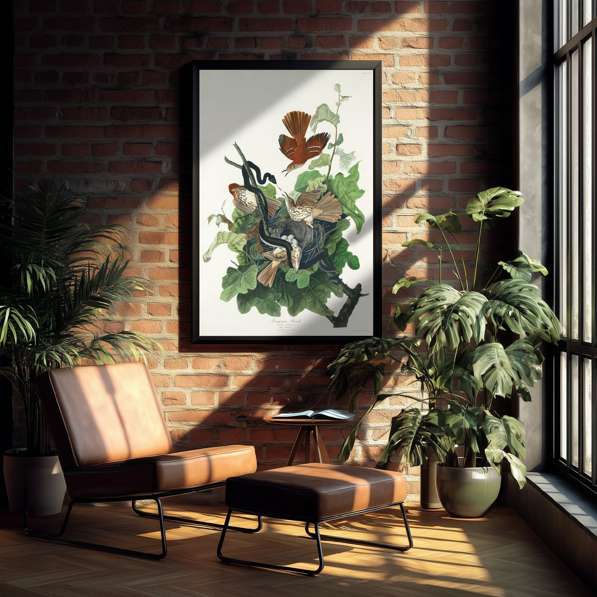 Brown Thrasher Art Print - John James Audubon Poster - Birds of America Vintage Illustration