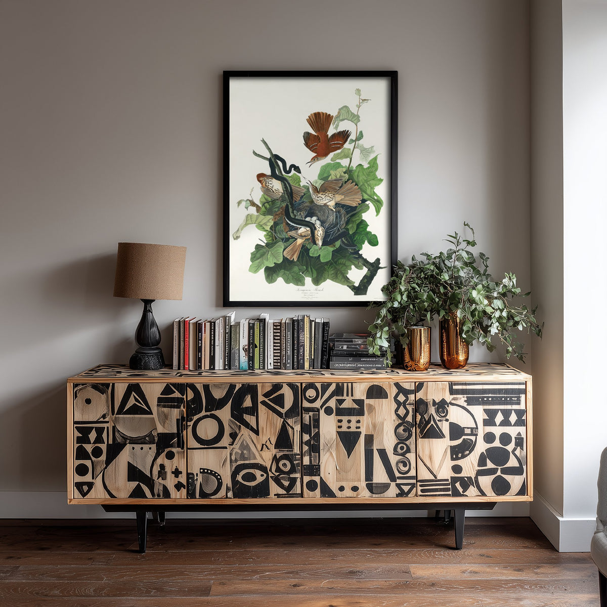 Brown Thrasher Art Print - John James Audubon Poster - Birds of America Vintage Illustration