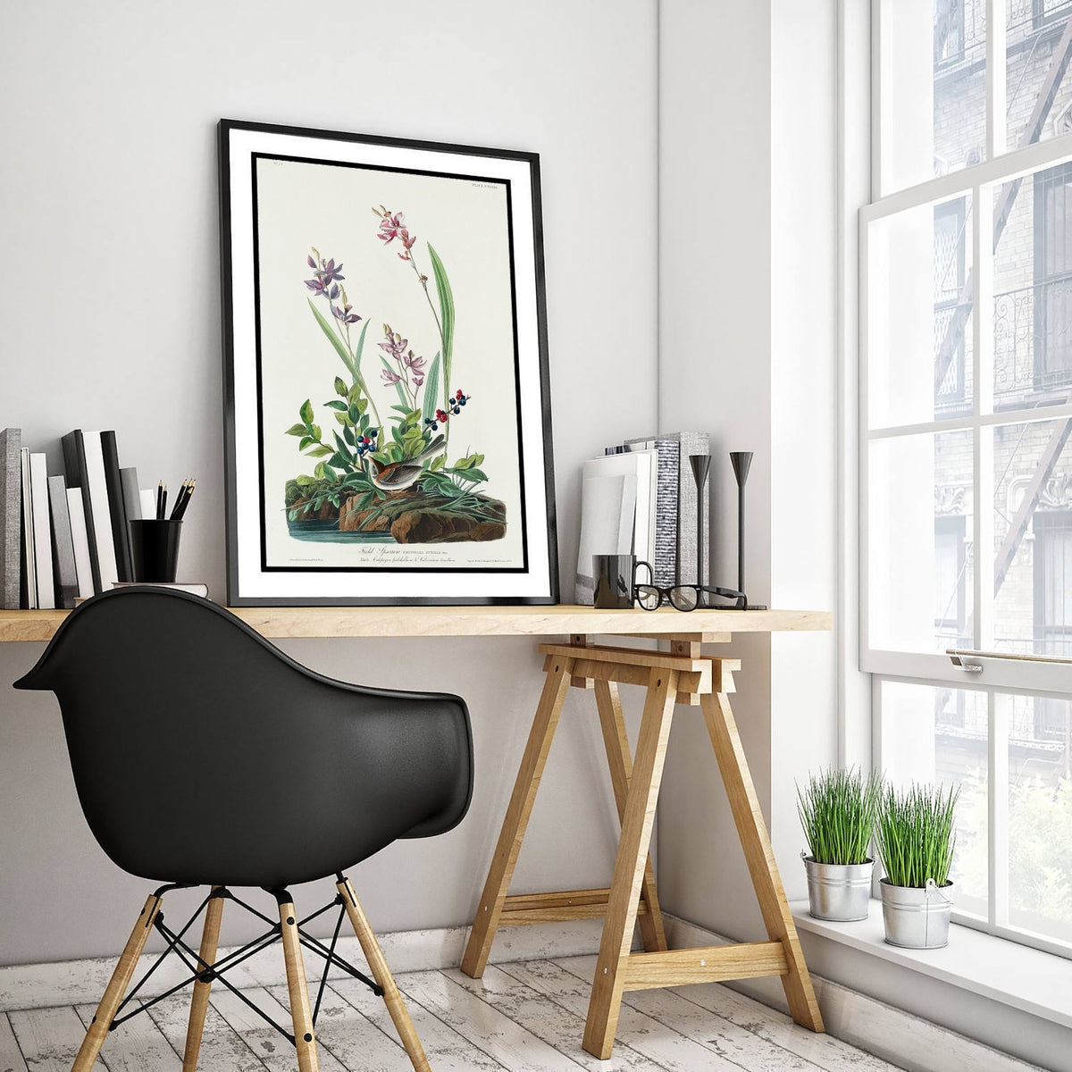 Field Sparrow Art Print - John James Audubon Poster - Birds of America Vintage Illustration
