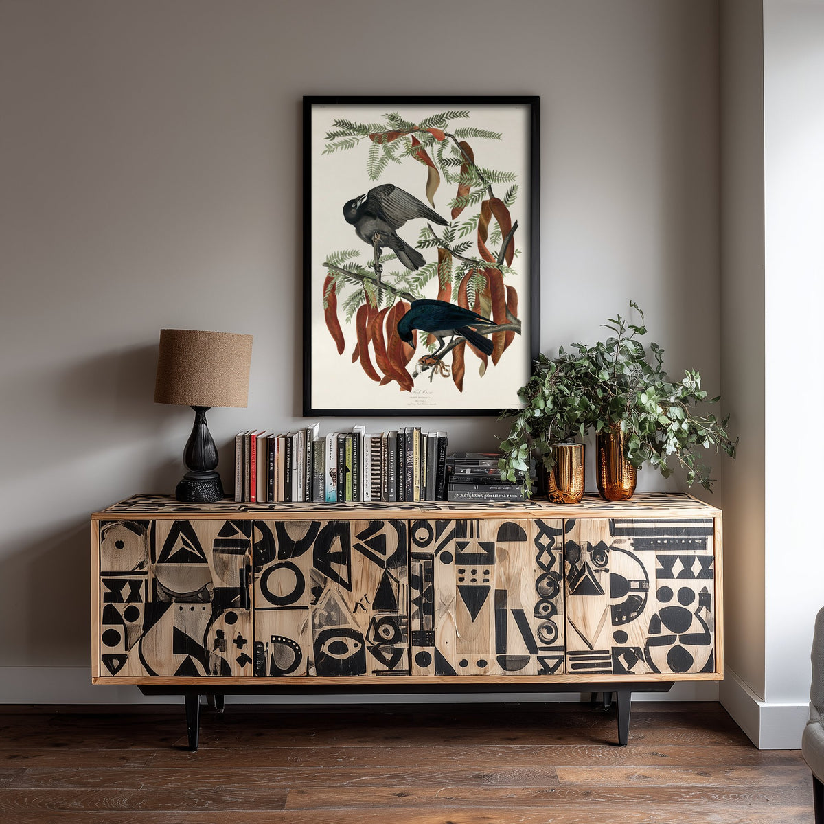 Fish Crow Art Print - John James Audubon Poster - Birds of America Vintage Illustration