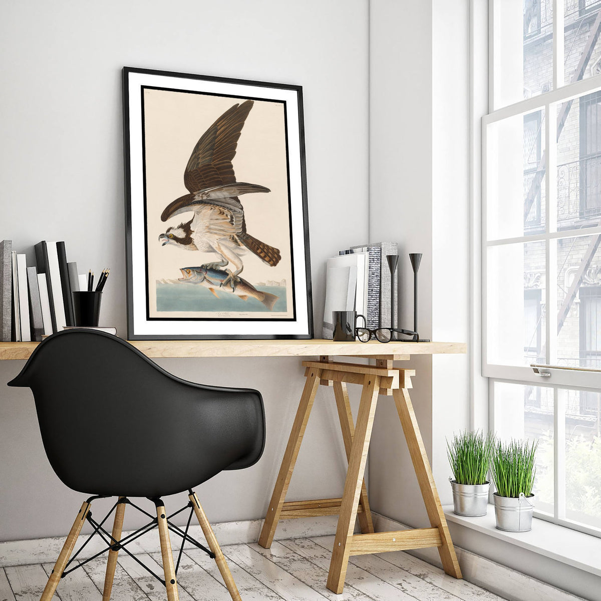 Osprey Art Print - John James Audubon Poster - Birds of America Vintage Illustration