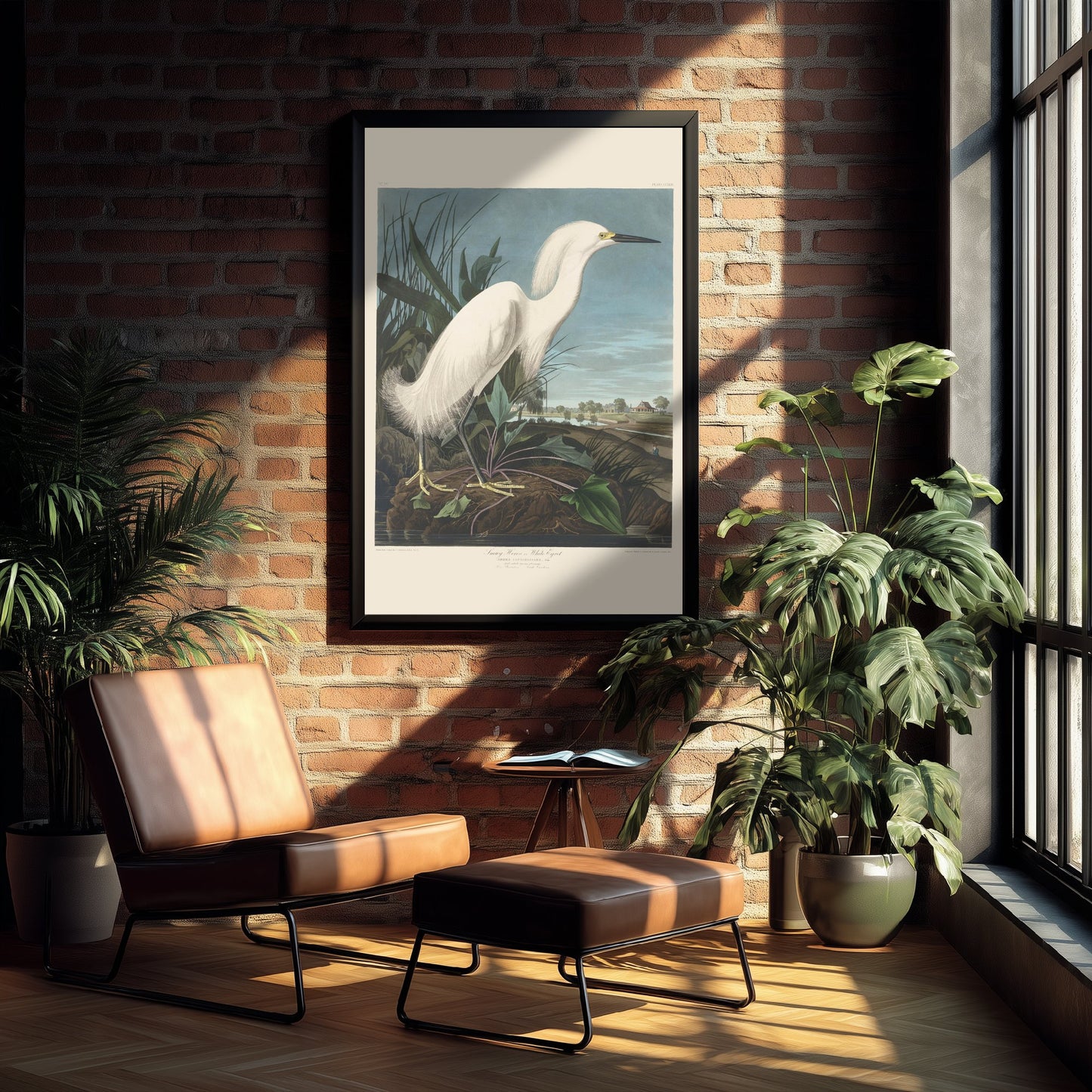 John James Audubon - Snowy Heron - Classic Painting Art Print - Birds of America Poster - White Egret 2/3