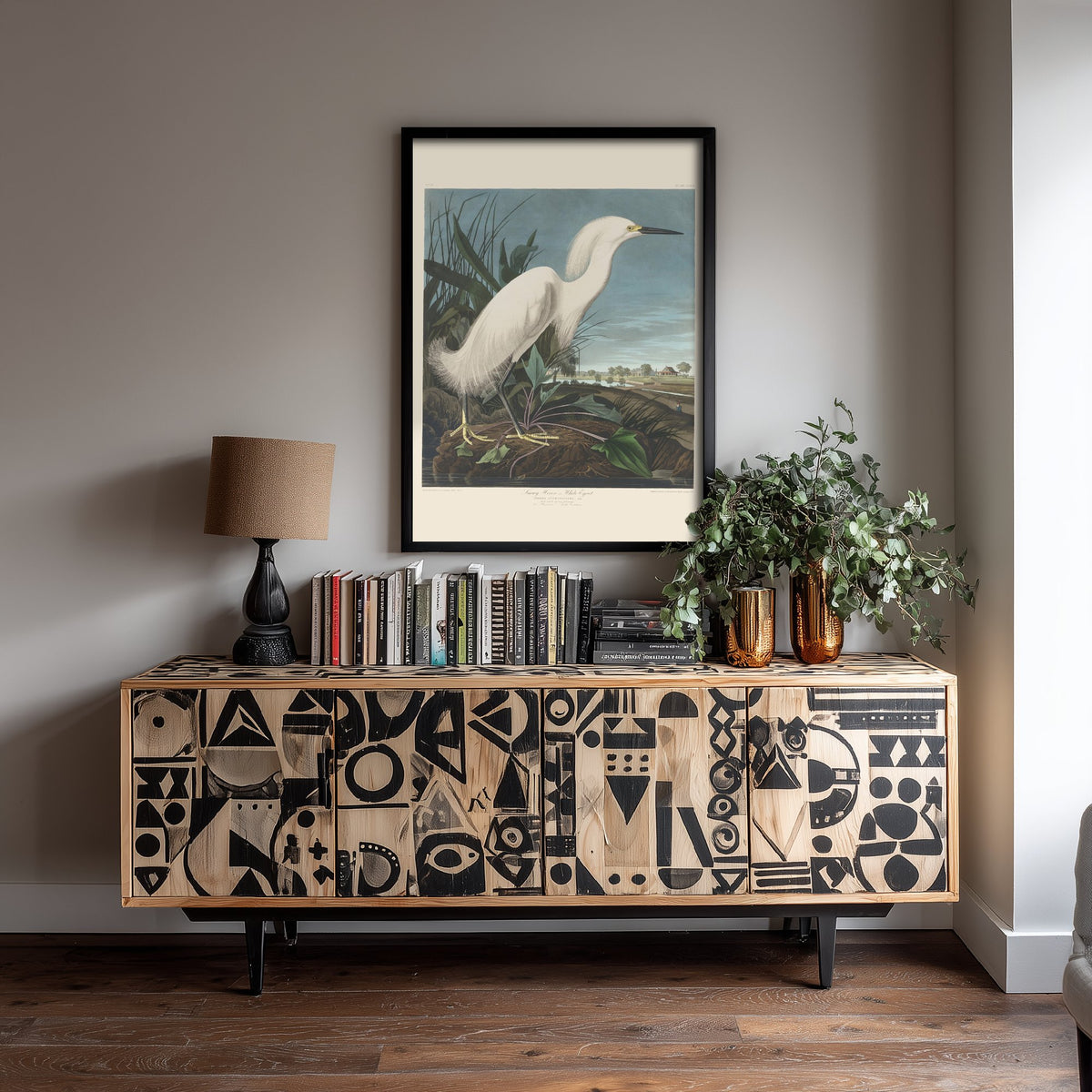 John James Audubon - Snowy Heron - Classic Painting Art Print - Birds of America Poster - White Egret 2/3