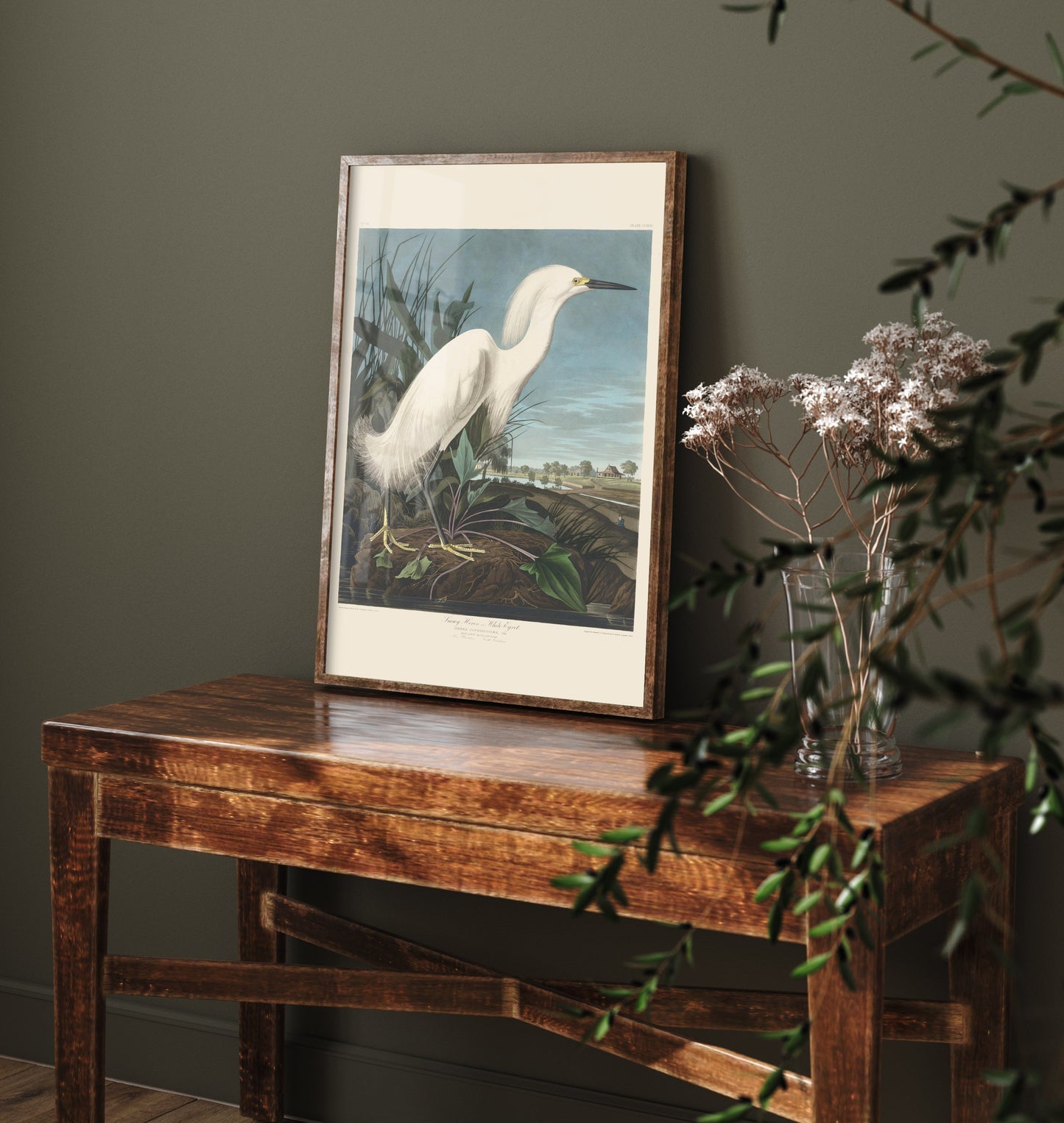 John James Audubon - Snowy Heron - Classic Painting Art Print - Birds of America Poster - White Egret 2/3