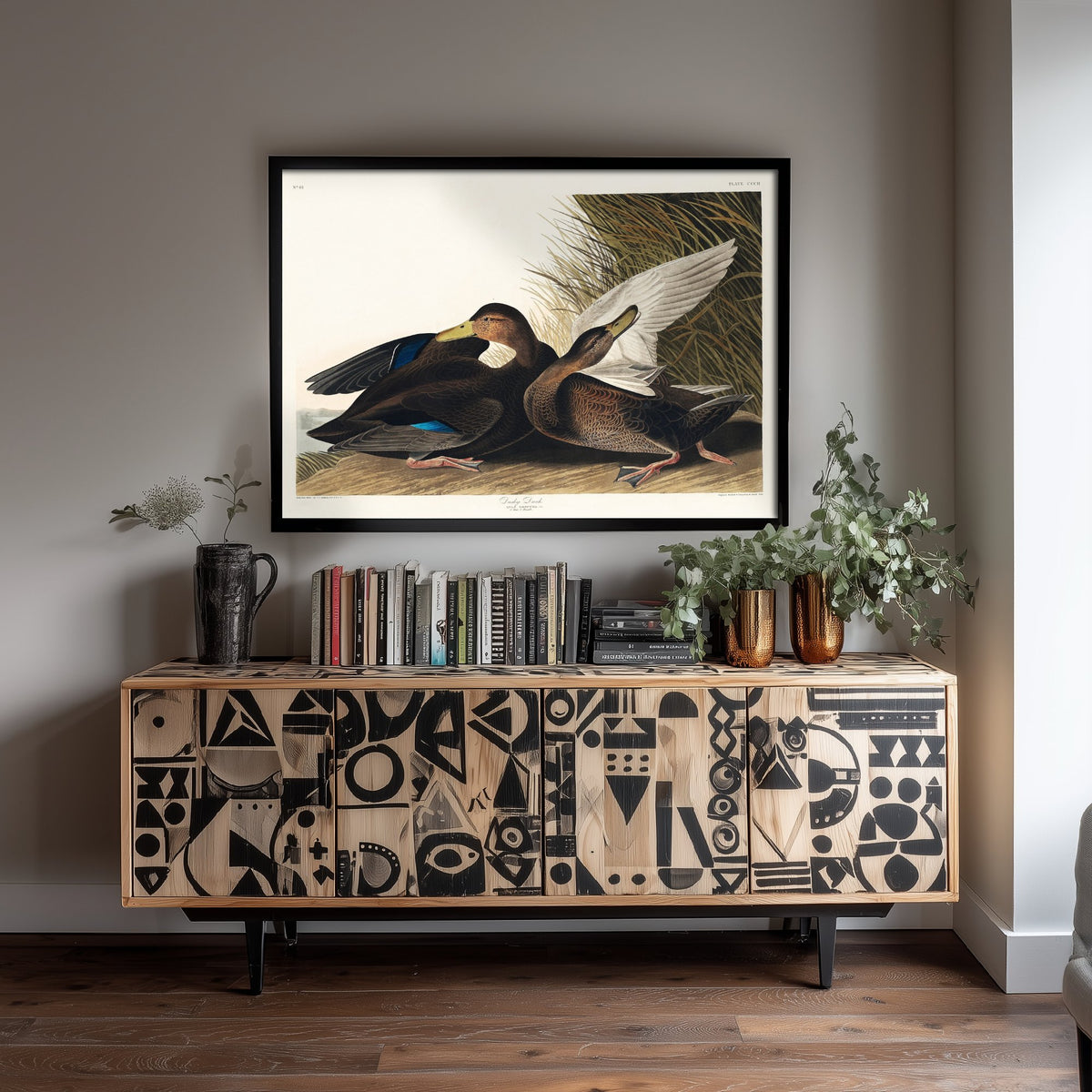 Gadwall Duck II Art Print - John James Audubon Poster - Birds of America Vintage Illustration